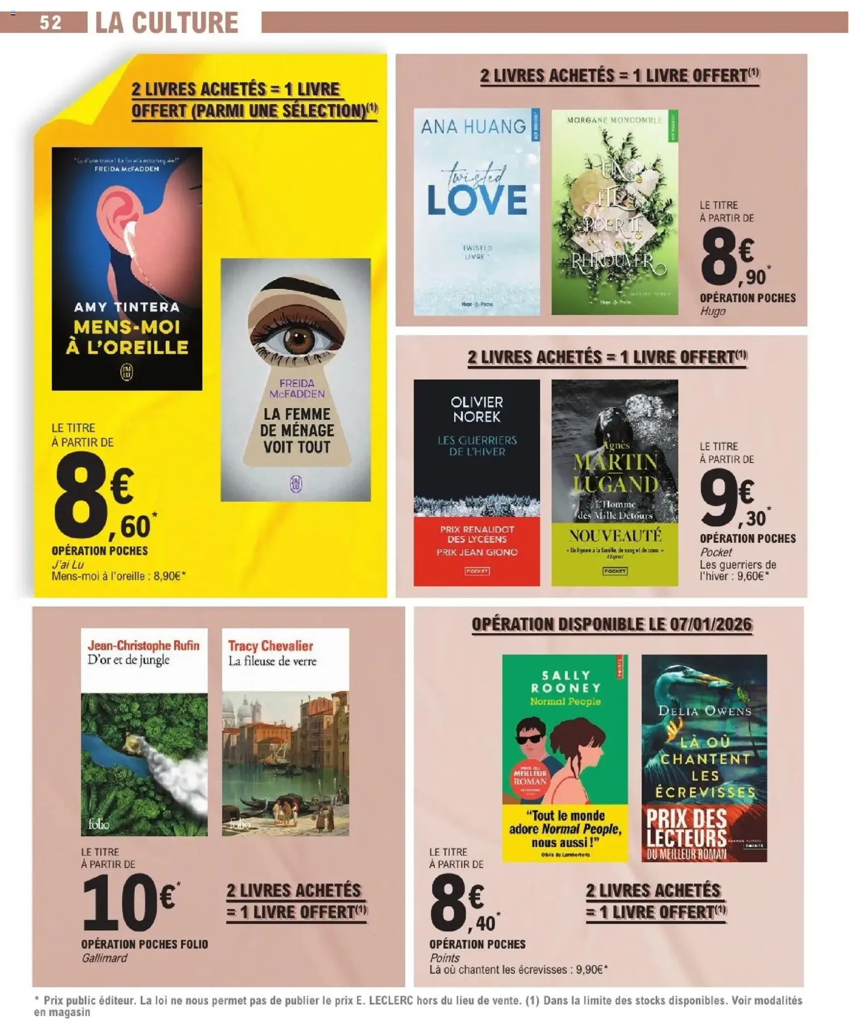 E.Leclerc catalogue semaine 2 - brochure valable à partir du 06/01/2026, page 52 sur 56