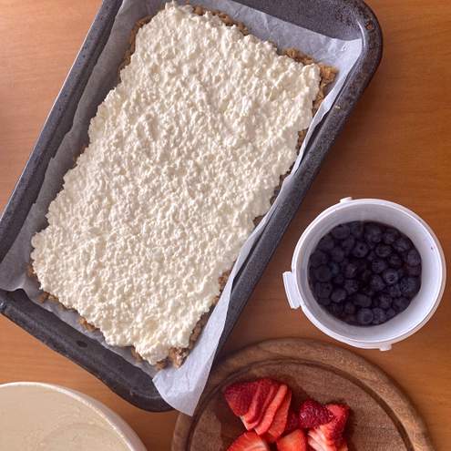 Világos reszelt túrótorta - előkészítő lépés 1