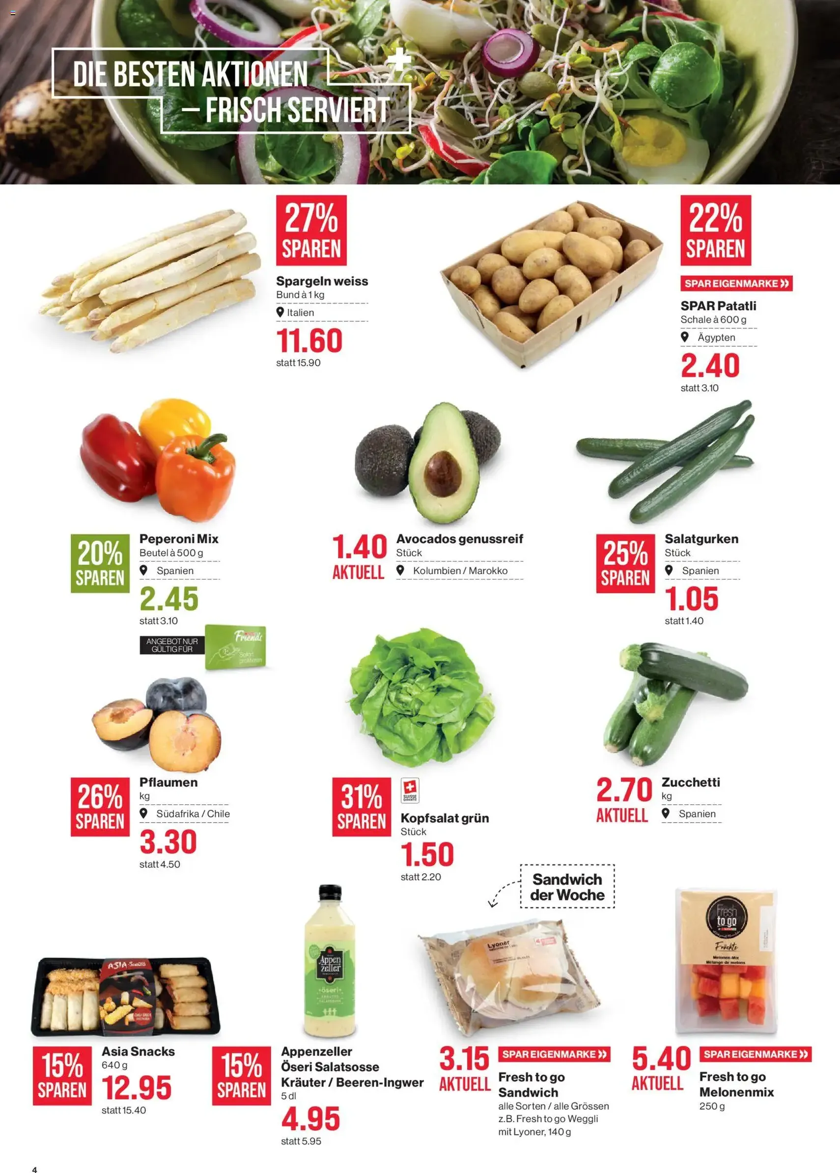 SPAR aktionen - Gültiger Prospekt ab 16.04.2026, Seite 4 von insgesamt 22