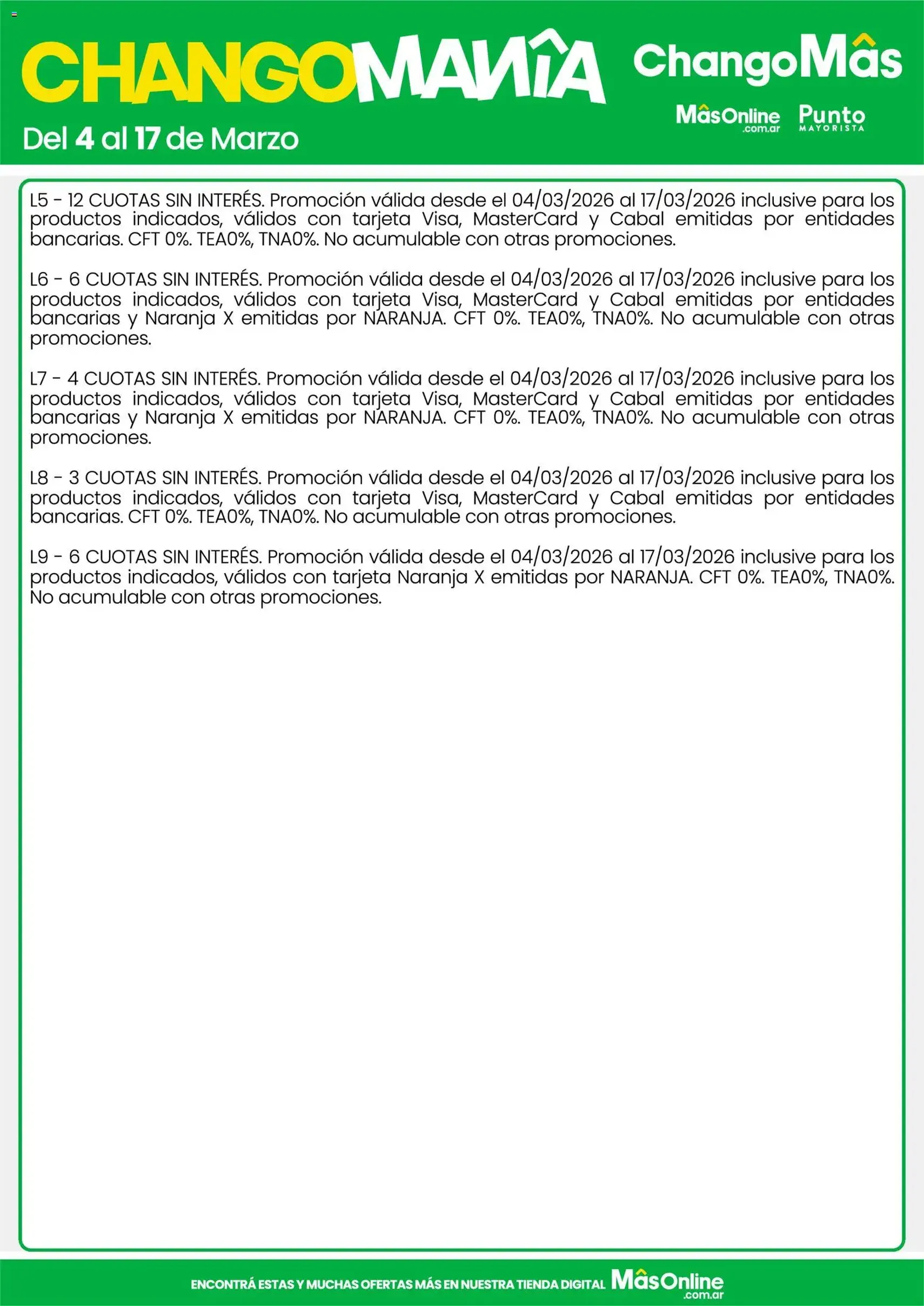 Changomas ofertas - folleto válido desde 04/03/2026 página 19 de 19