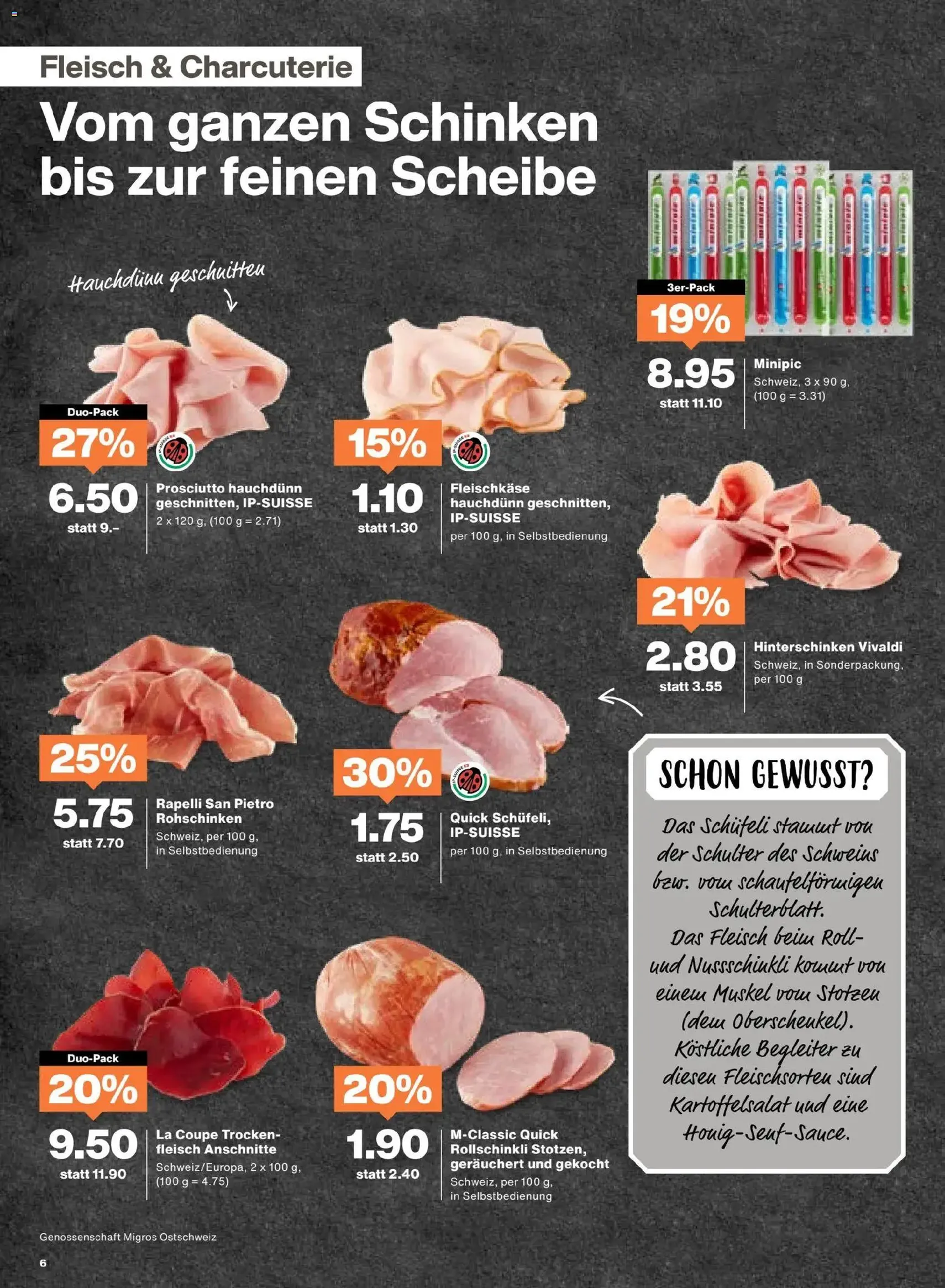 Migros Aktionen - Gültiger Prospekt ab 28.10.2025, Seite 6 von insgesamt 24 Migros Aktionen - Gültiger Prospekt ab 28.10.2025, Seite 6 von insgesamt 24