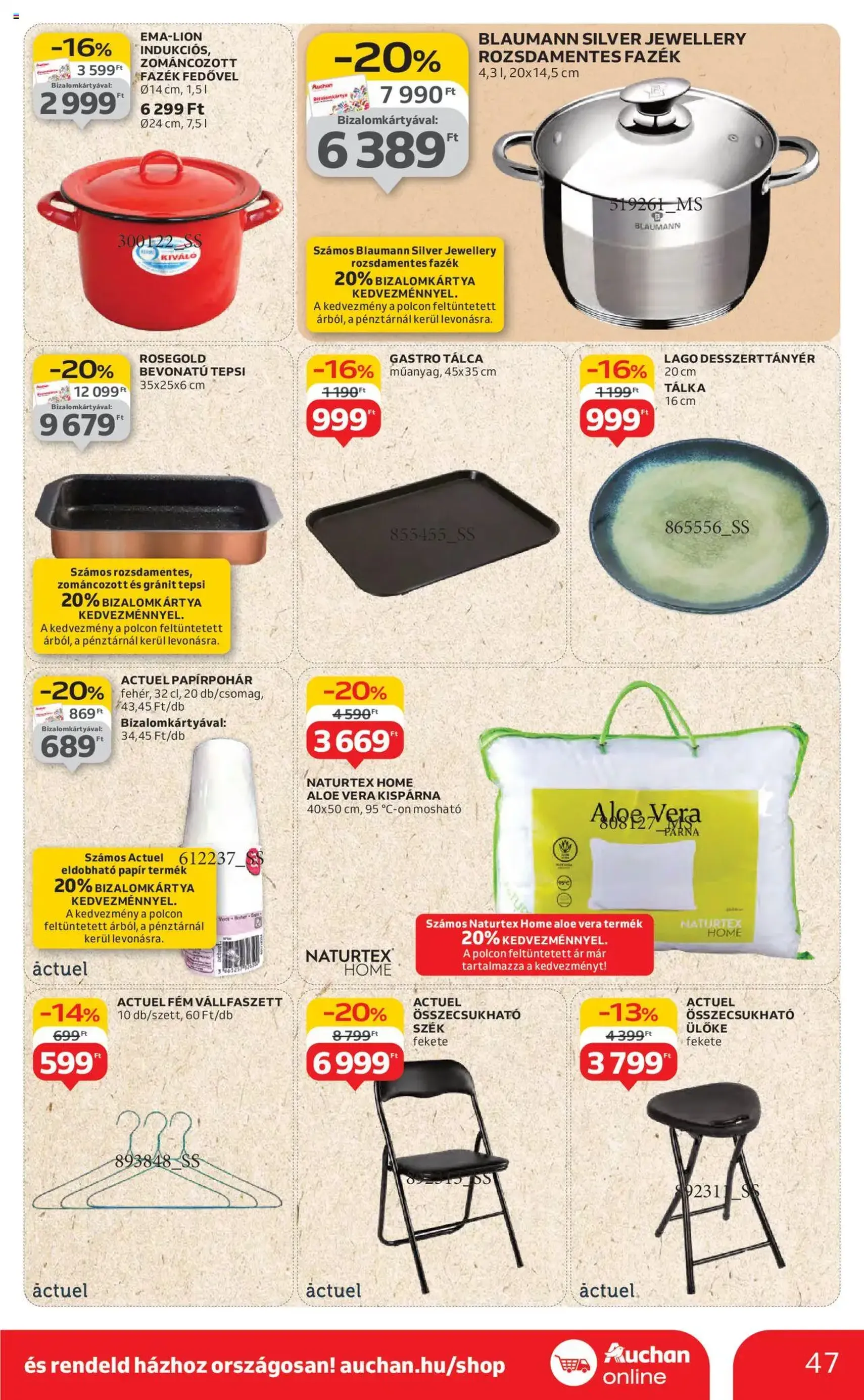Auchan Akciós újság - 2025.08.14. érvényes szórólap 47 oldal 54 oldalból Auchan Akciós újság - 2025.08.14. érvényes szórólap 47 oldal 54 oldalból