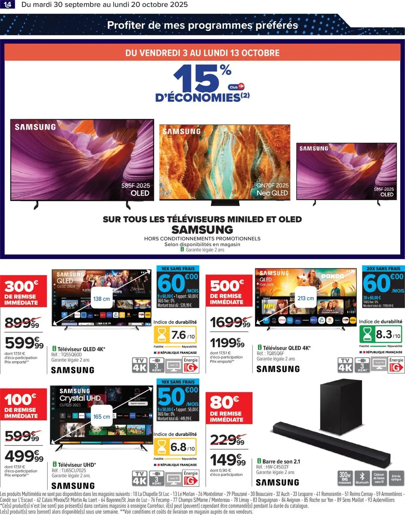 Carrefour catalogue french days faites entrer les bonnes affaires ! - brochure valable à partir du 30/09/2025, page 16 sur 30