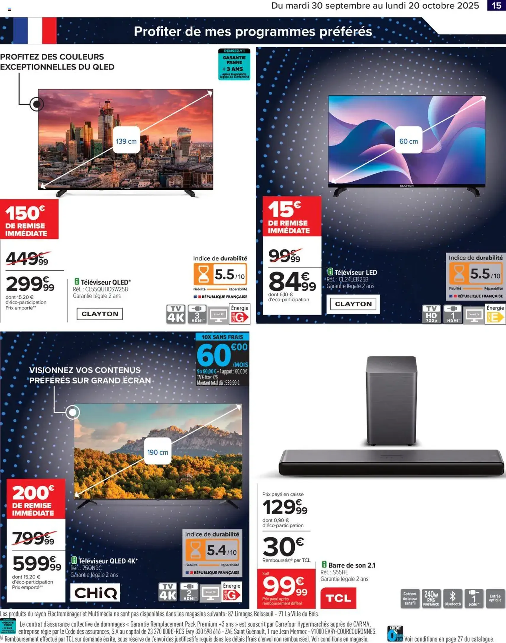 Carrefour catalogue french days faites entrer les bonnes affaires ! - brochure valable à partir du 30/09/2025, page 17 sur 30
