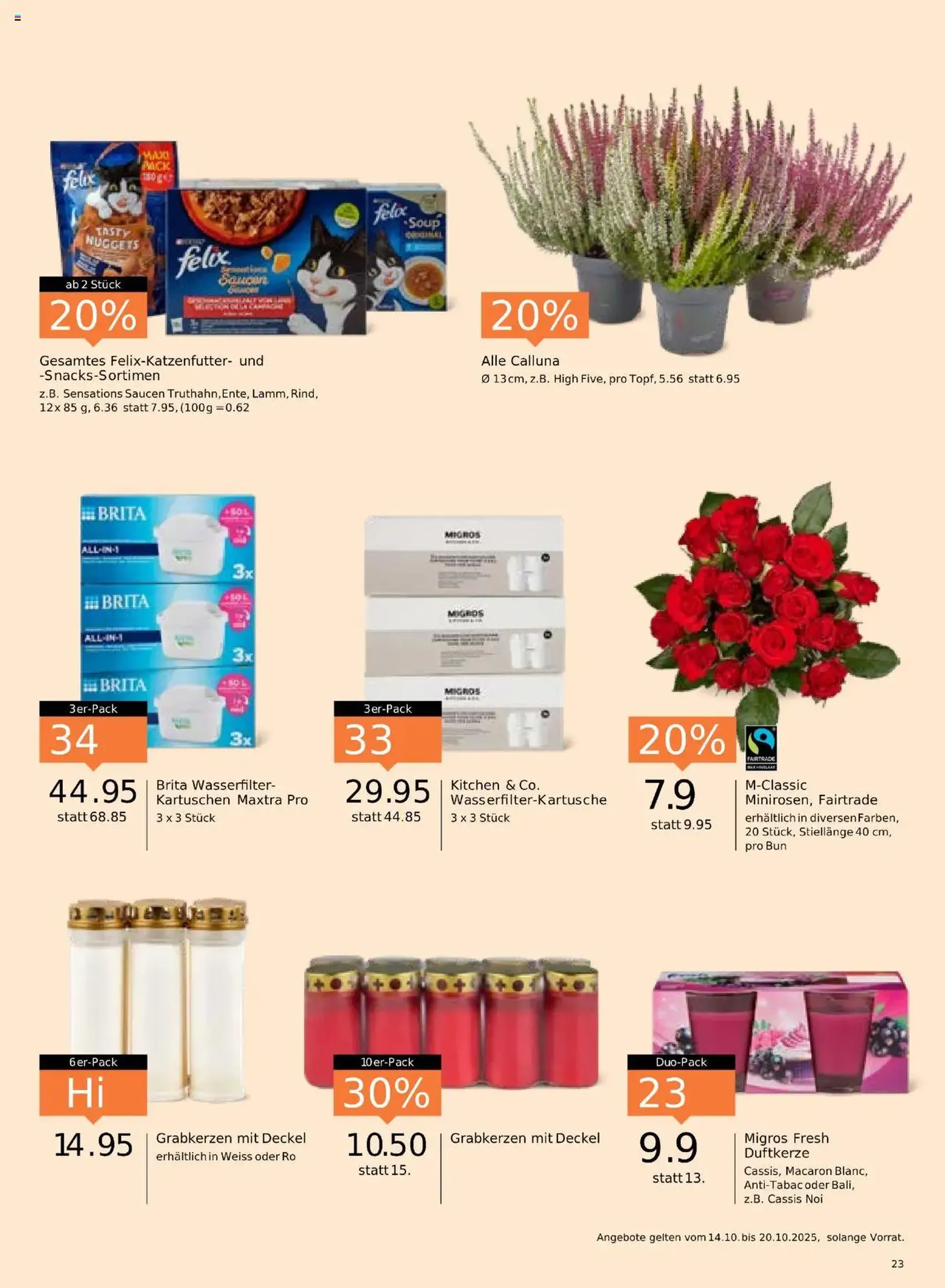 Migros Aktionen - Gültiger Prospekt ab 14.10.2025, Seite 23 von insgesamt 24 Migros Aktionen - Gültiger Prospekt ab 14.10.2025, Seite 23 von insgesamt 24