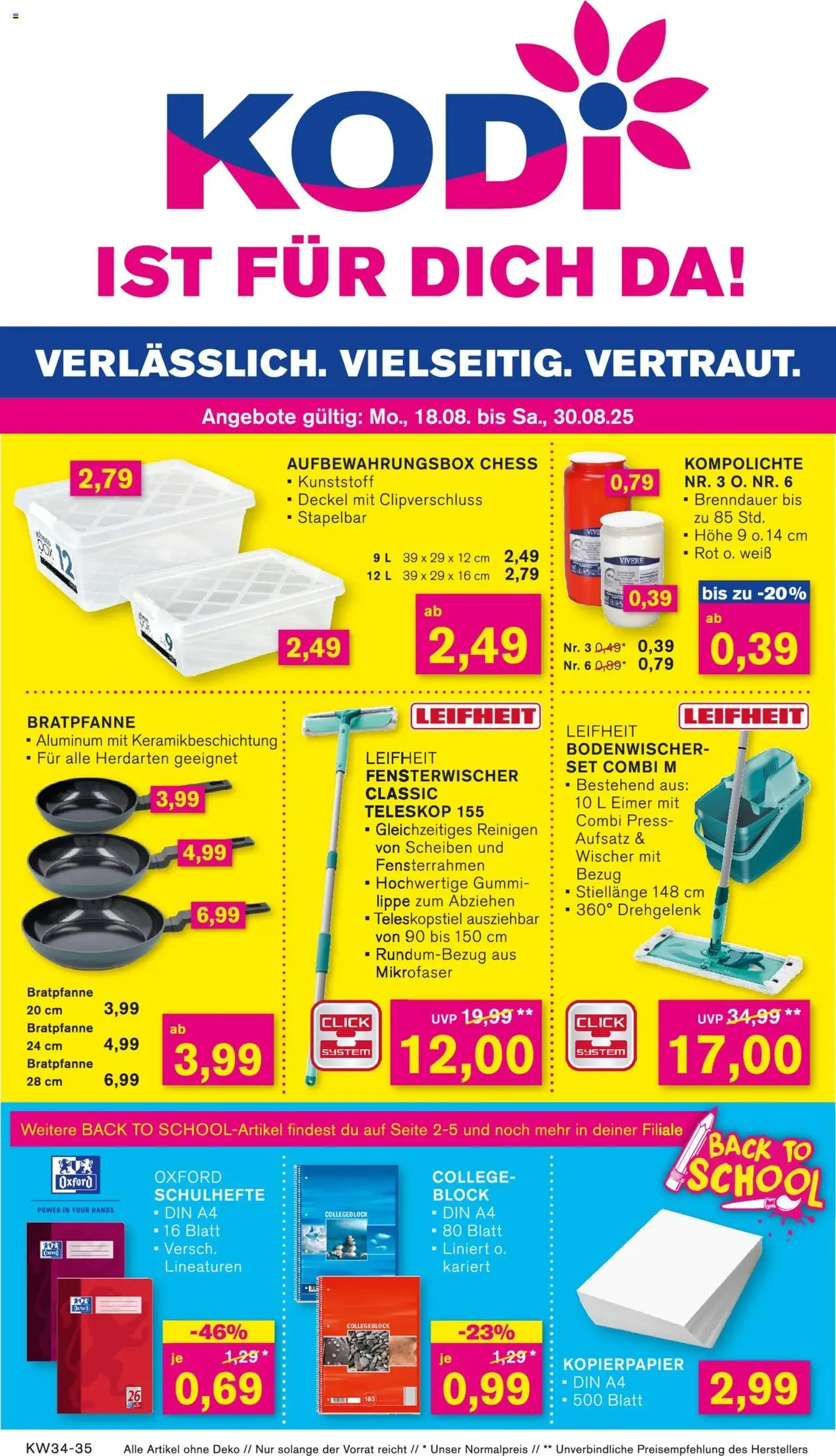 KODi Prospekt - Gültiger Prospekt ab 18.08.2025, Seite 1 von insgesamt 12