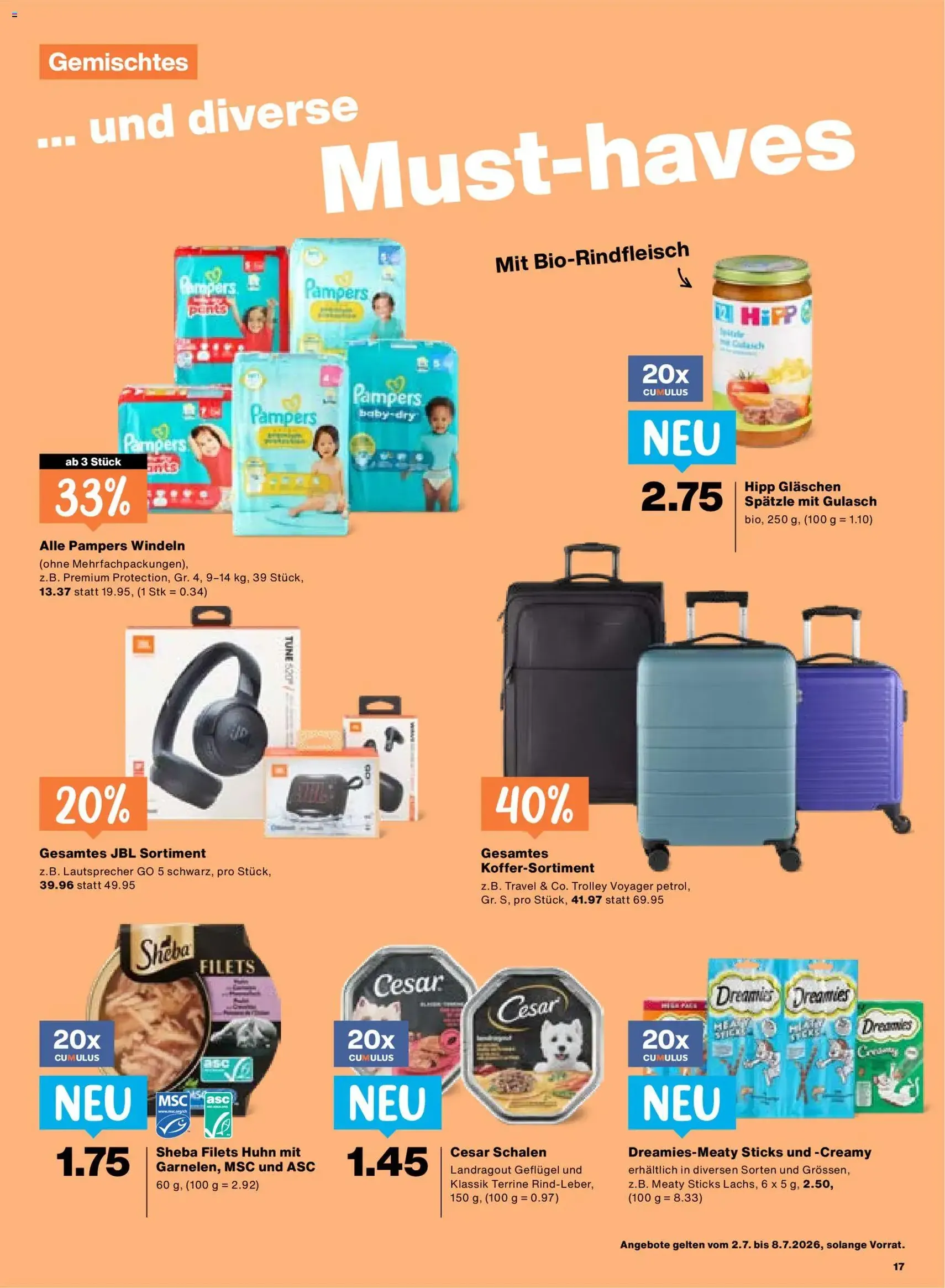 Migros aktionen - Gültiger Prospekt ab 02.07.2026, Seite 17 von insgesamt 24