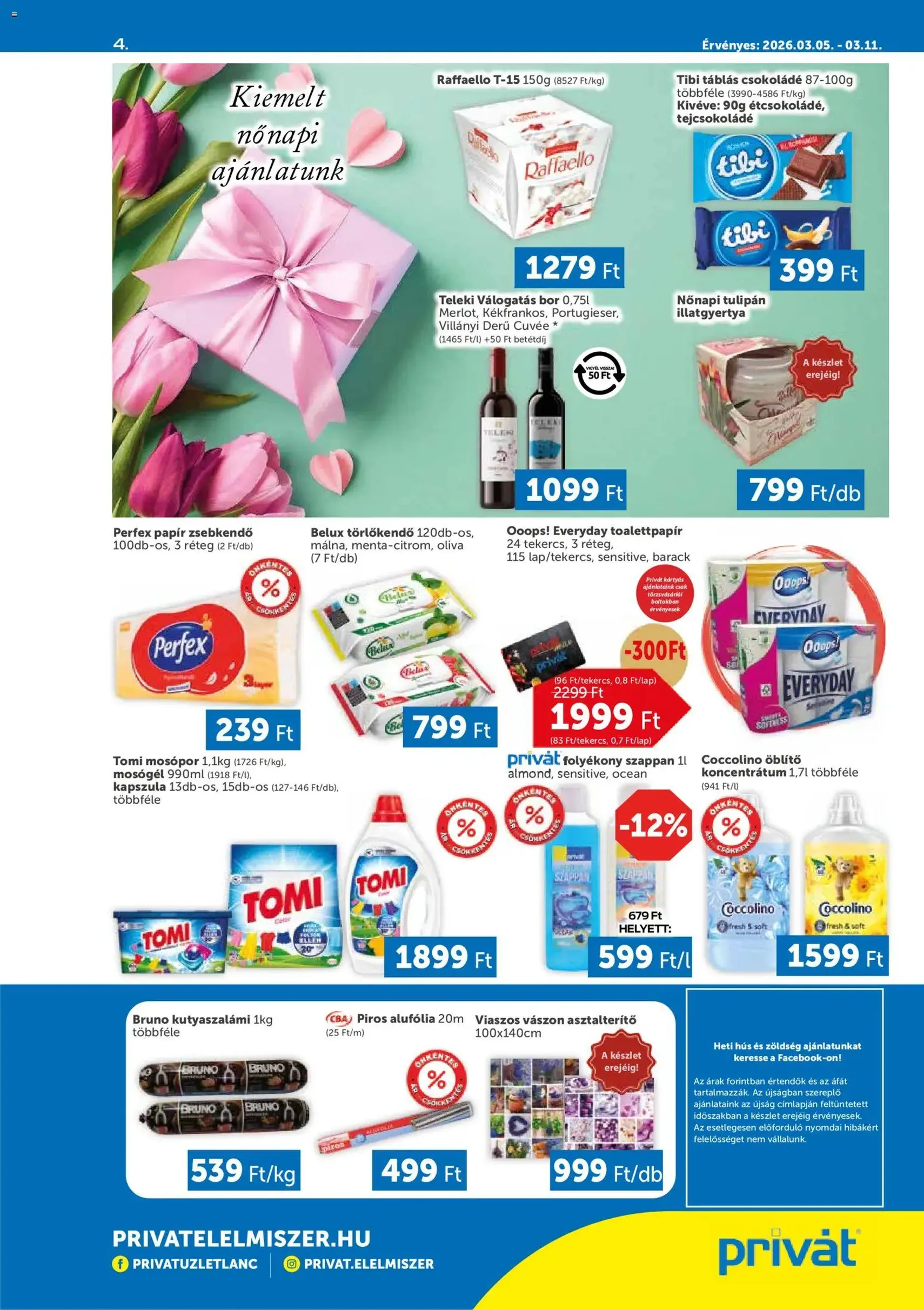 PRIVÁT akciós újság - 2026.03.05. érvényes szórólap 4 oldal 4 oldalból