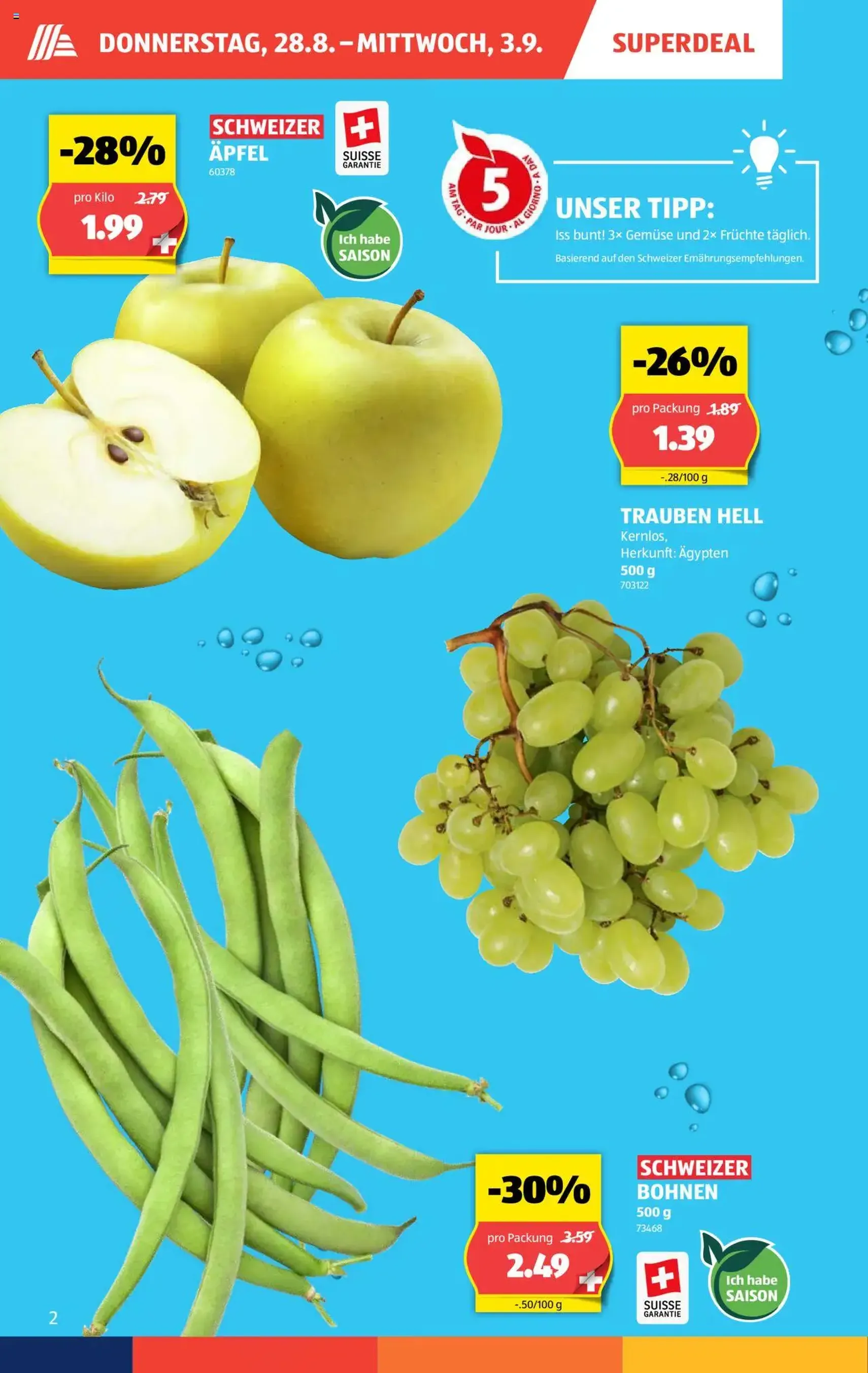 Aldi Aktionen - Gültiger Prospekt ab 28.08.2025, Seite 2 von insgesamt 35 Aldi Aktionen - Gültiger Prospekt ab 28.08.2025, Seite 2 von insgesamt 35