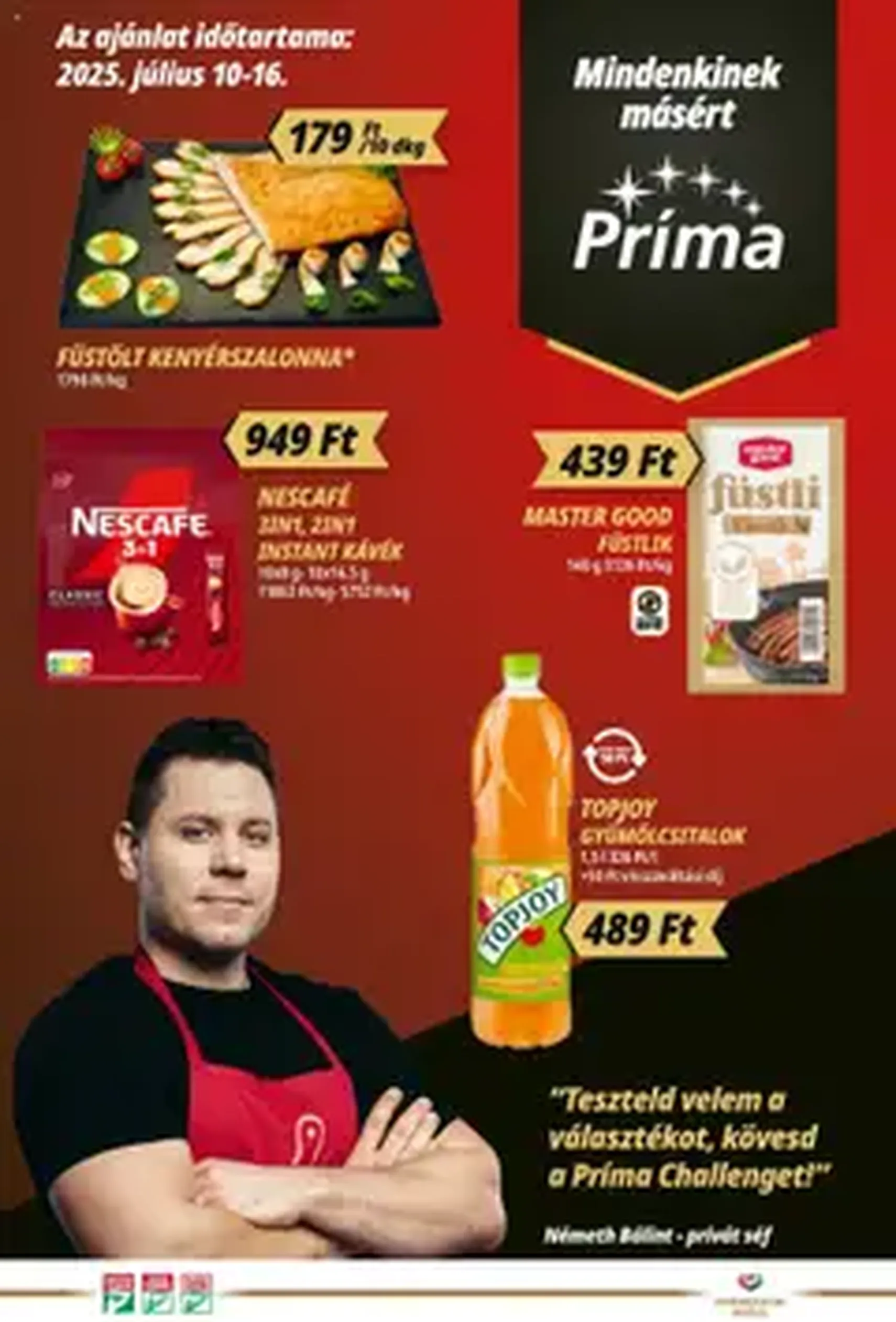 CBA Príma Akciós újság - 2025.07.10. érvényes szórólap 1 oldal 1 oldalból