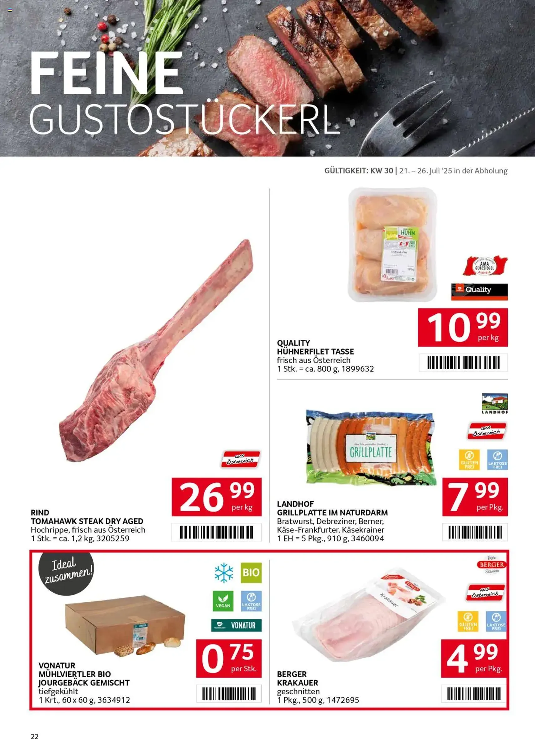 Transgourmet Flugblatt - Gültiger Prospekt ab 20.07.2025, Seite 22 von insgesamt 28 Transgourmet Flugblatt - Gültiger Prospekt ab 20.07.2025, Seite 22 von insgesamt 28