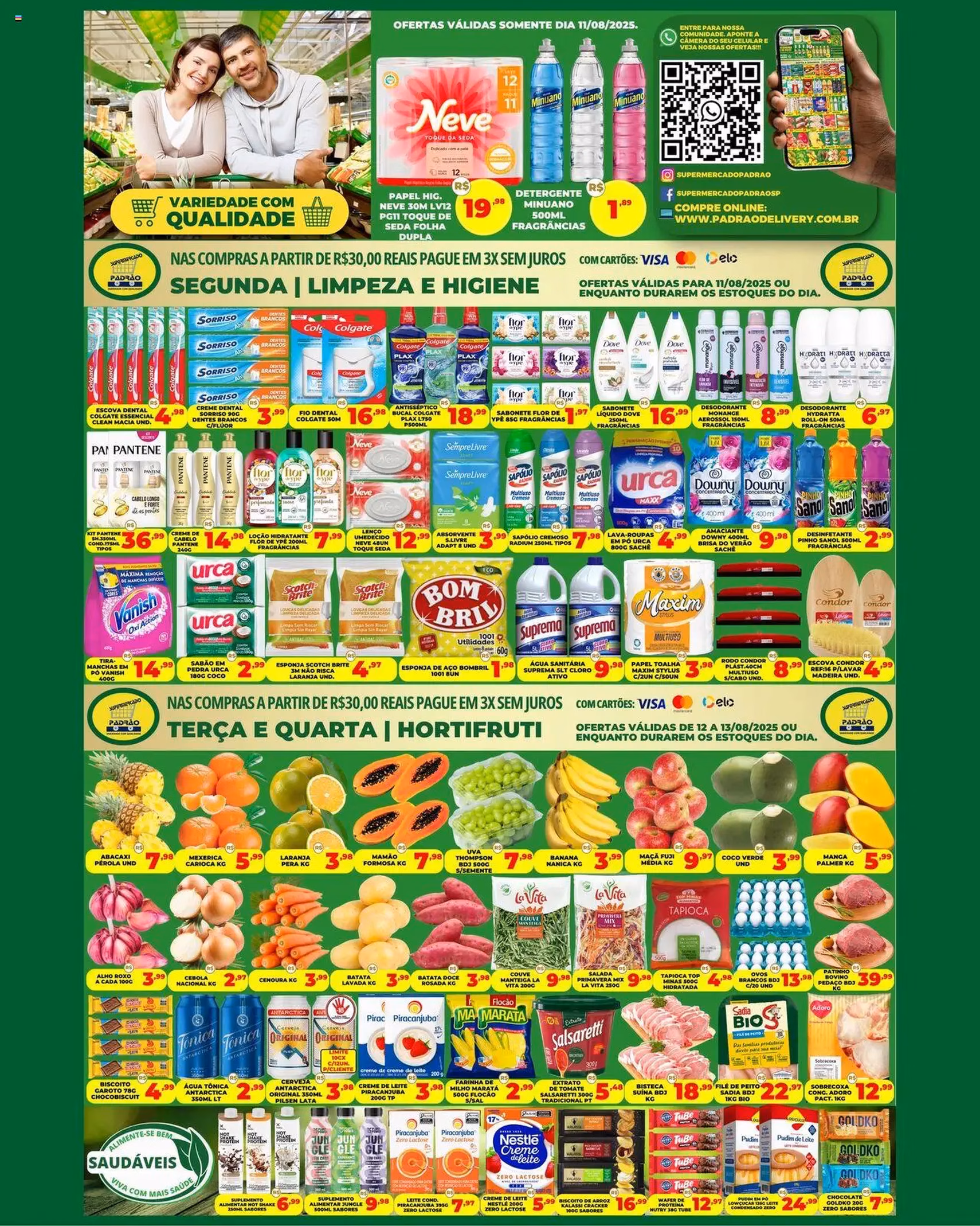 Supermercado Padrão - Ofertas da semana - folheto válido a partir de 11/08/2025 página 1 de 2