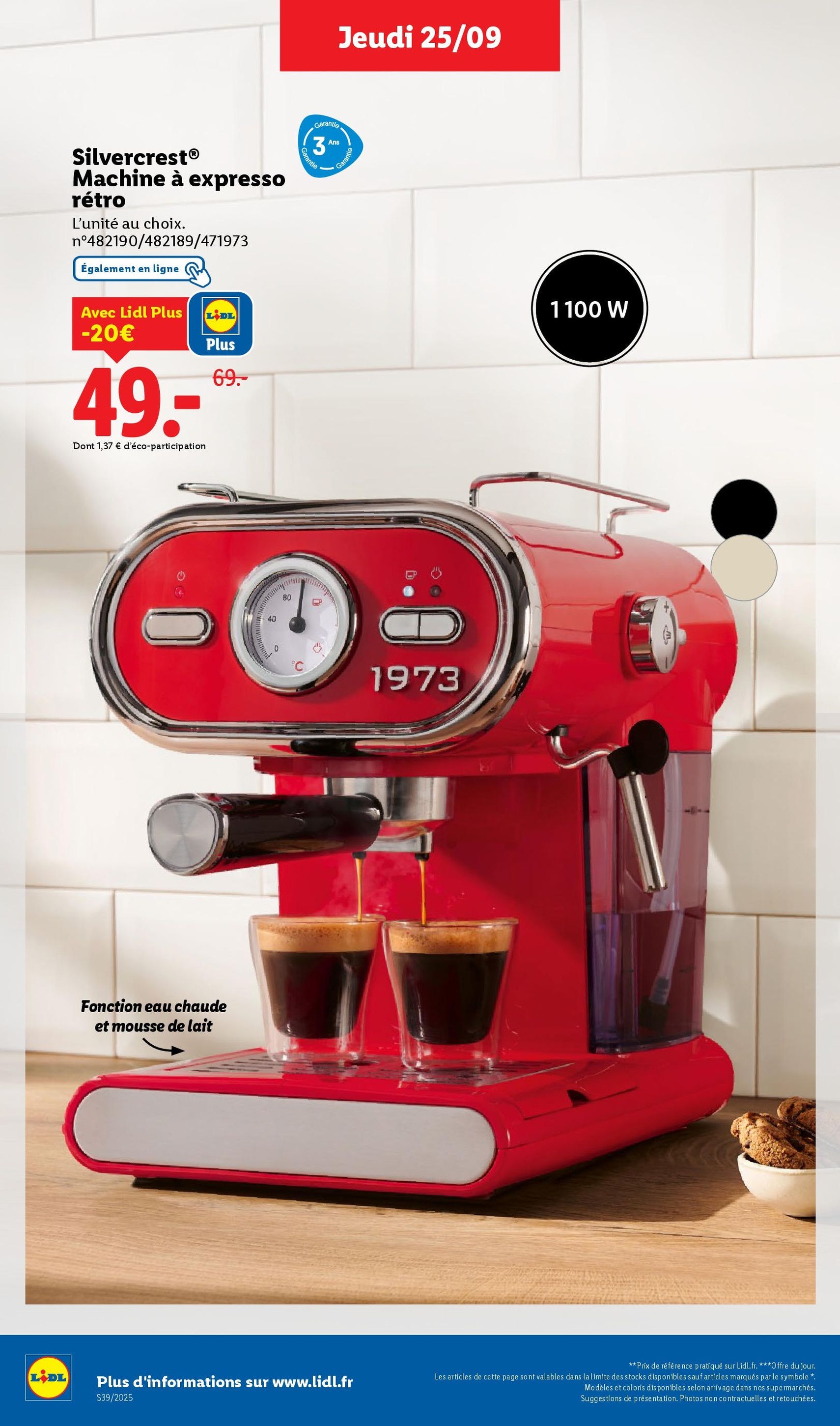 LIDL catalogue semaine 39 - brochure valable à partir du 25/09/2025, page 44 sur 73