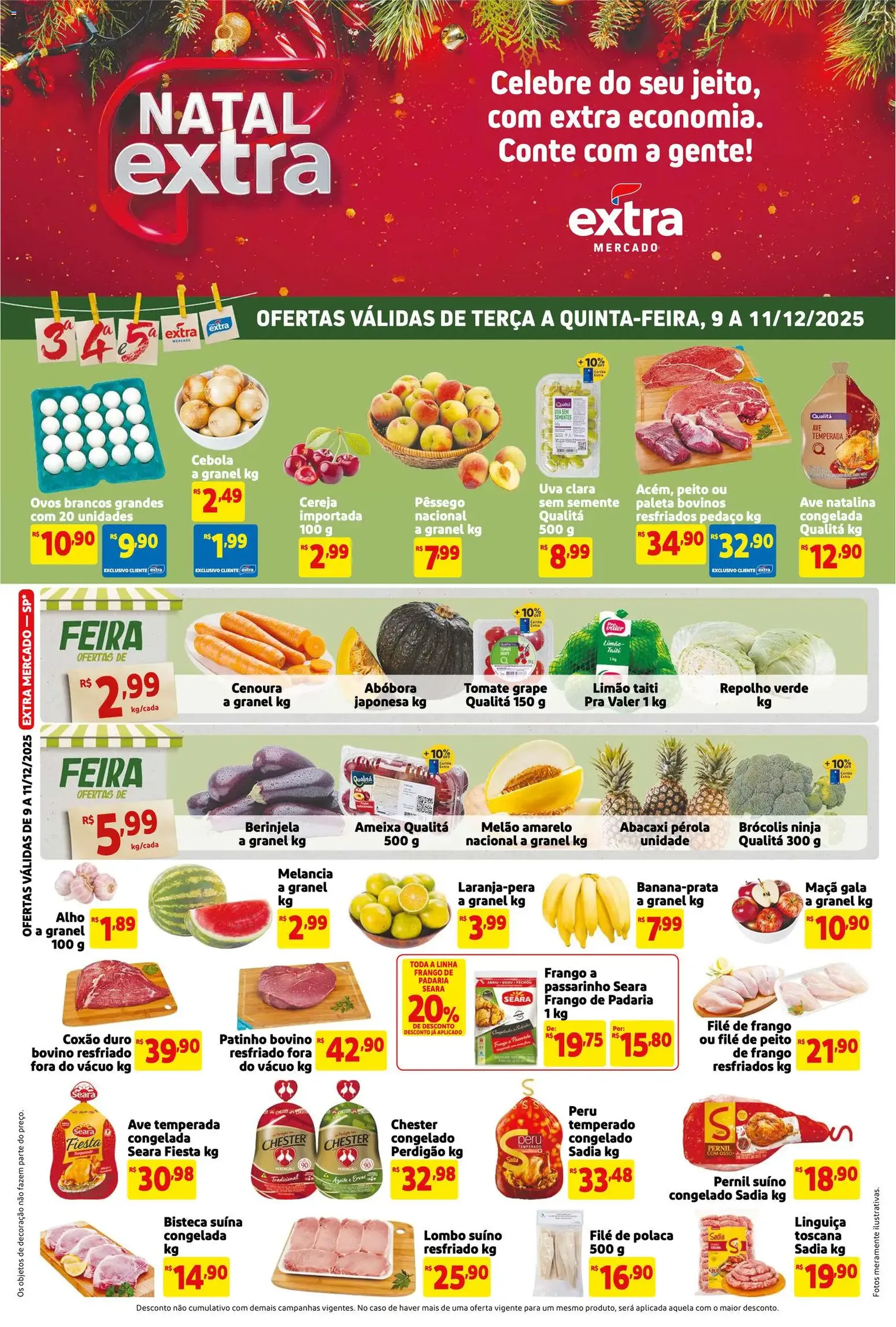 Extra - Ofertas de Mercado Terça e Quinta - folheto válido a partir de 09/12/2025 página 1 de 3