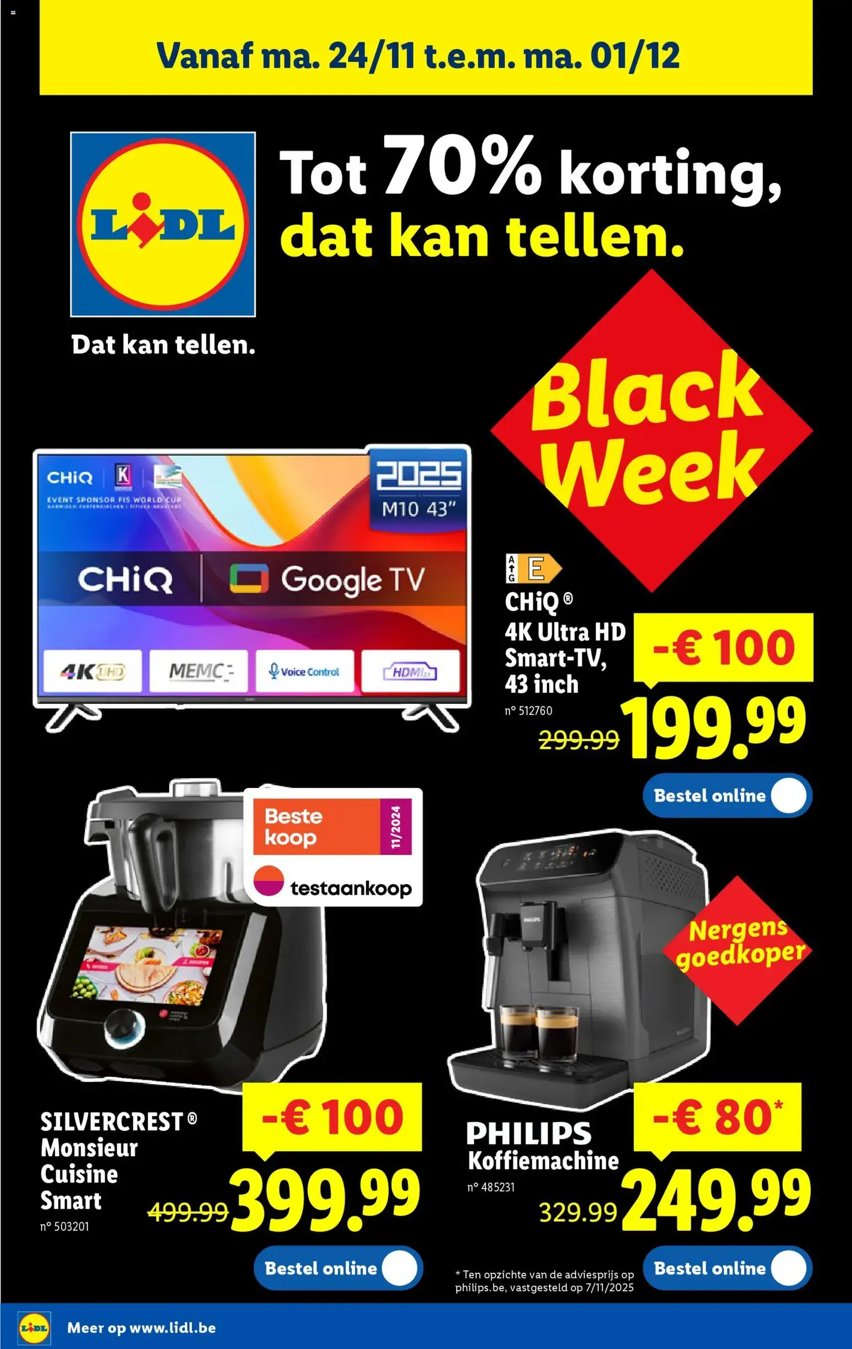 Lidl - Black Friday - geldige folder vanaf 24/11/2025 pagina 1 van 63
