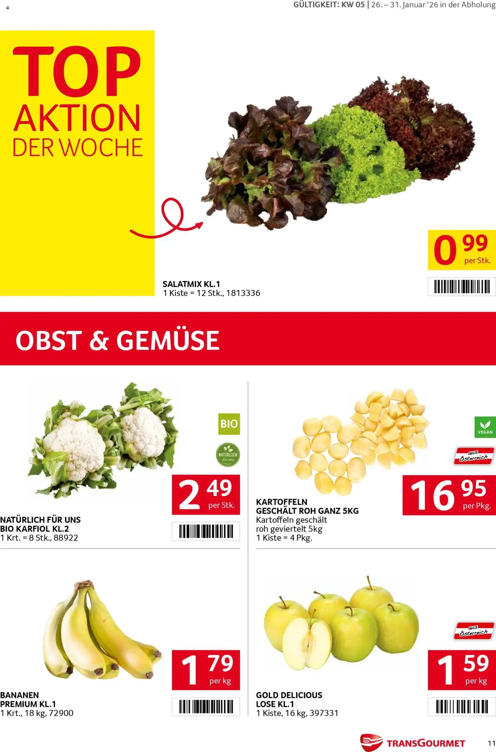 Transgourmet Flugblatt - Gültiger Prospekt ab 26.01.2026, Seite 11 von insgesamt 28