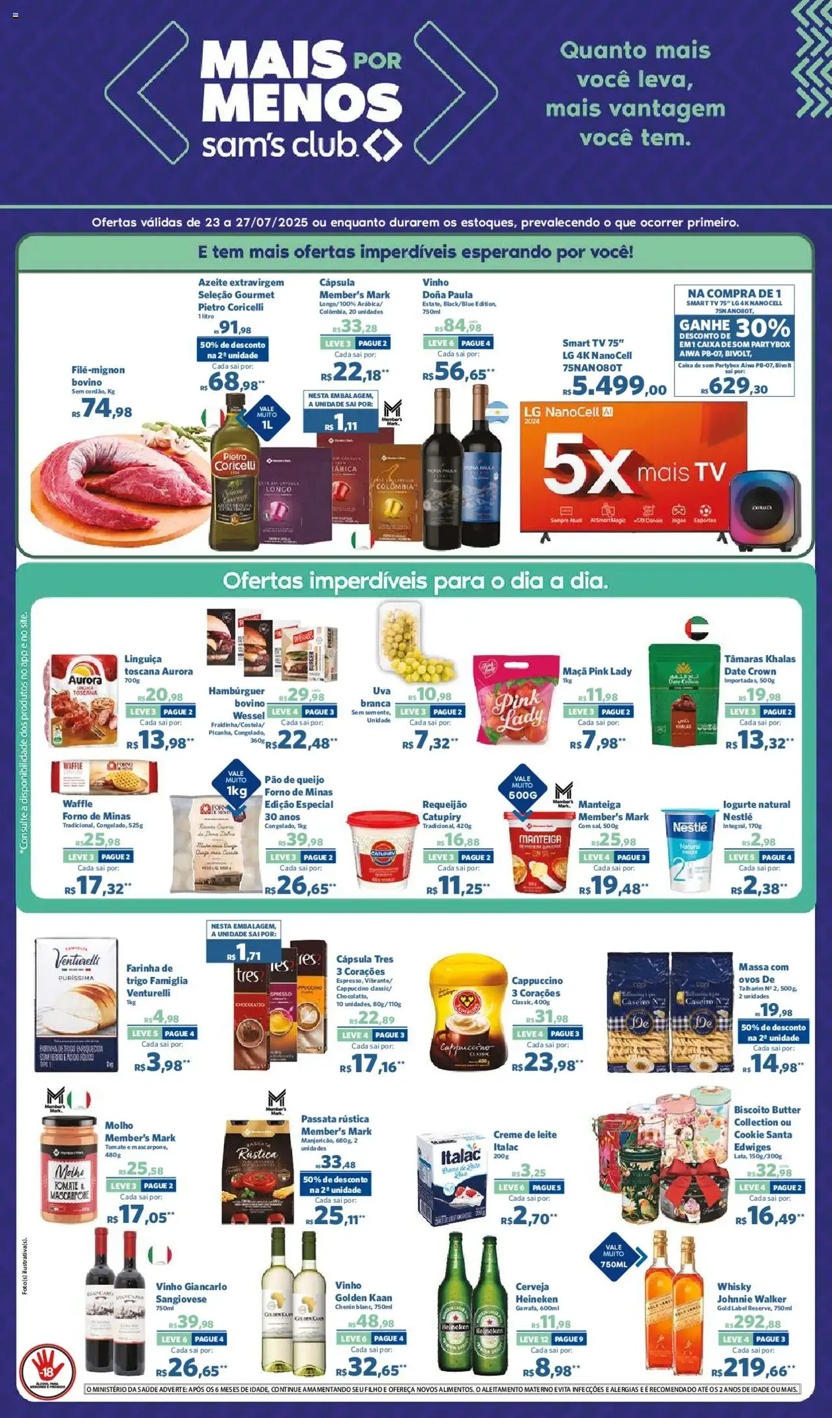 Sam's Club - Ofertas da semana - folheto válido a partir de 23/07/2025 página 1 de 2