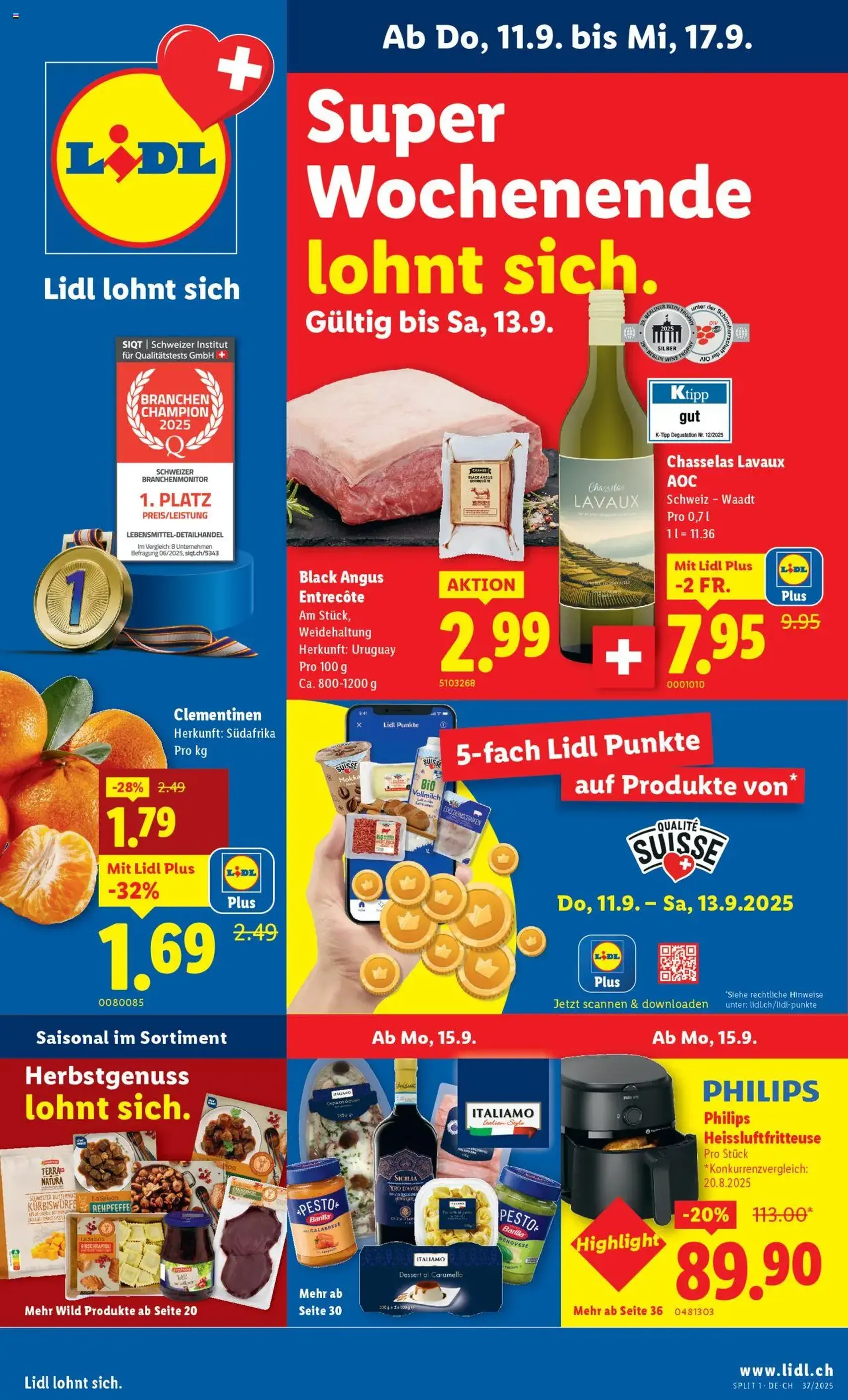 Lidl Aktionen - Gültiger Prospekt ab 11.09.2025, Seite 1 von insgesamt 40 Lidl Aktionen - Gültiger Prospekt ab 11.09.2025, Seite 1 von insgesamt 40