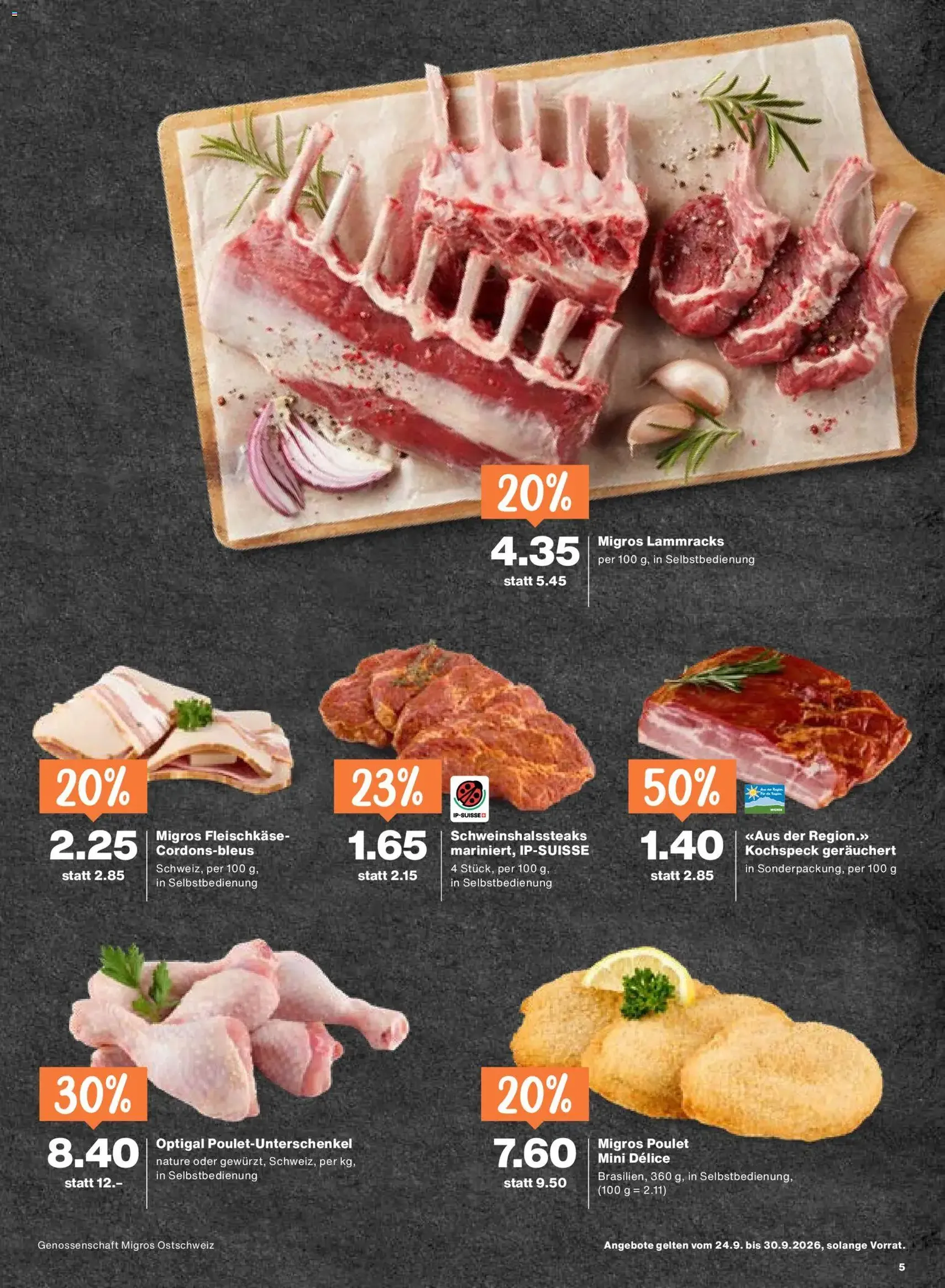 Migros aktionen - Gültiger Prospekt ab 24.09.2026, Seite 5 von insgesamt 24