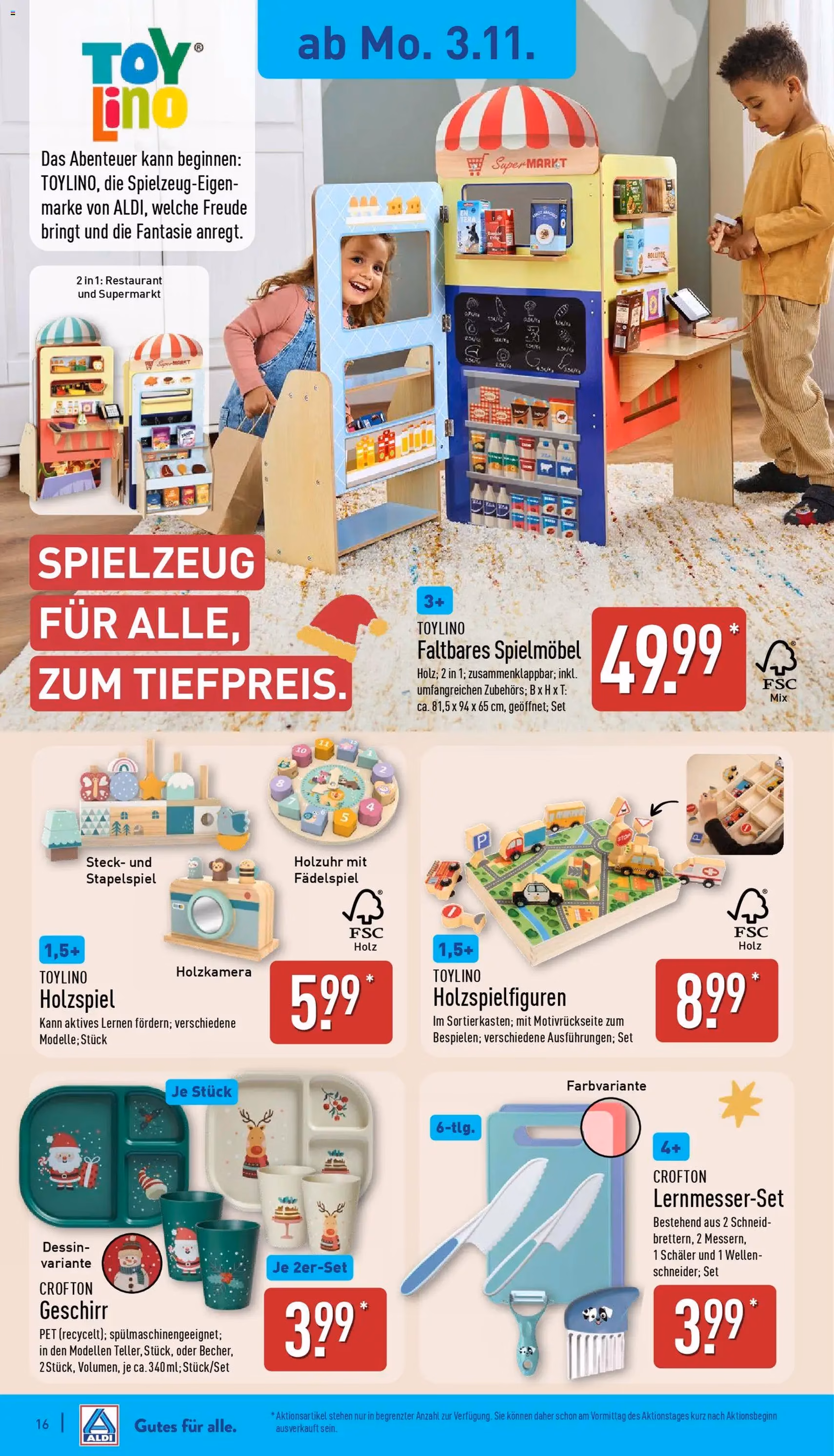 Aldi Prospekt - Gültiger Prospekt ab 03.11.2025, Seite 16 von insgesamt 48 Aldi Prospekt - Gültiger Prospekt ab 03.11.2025, Seite 16 von insgesamt 48