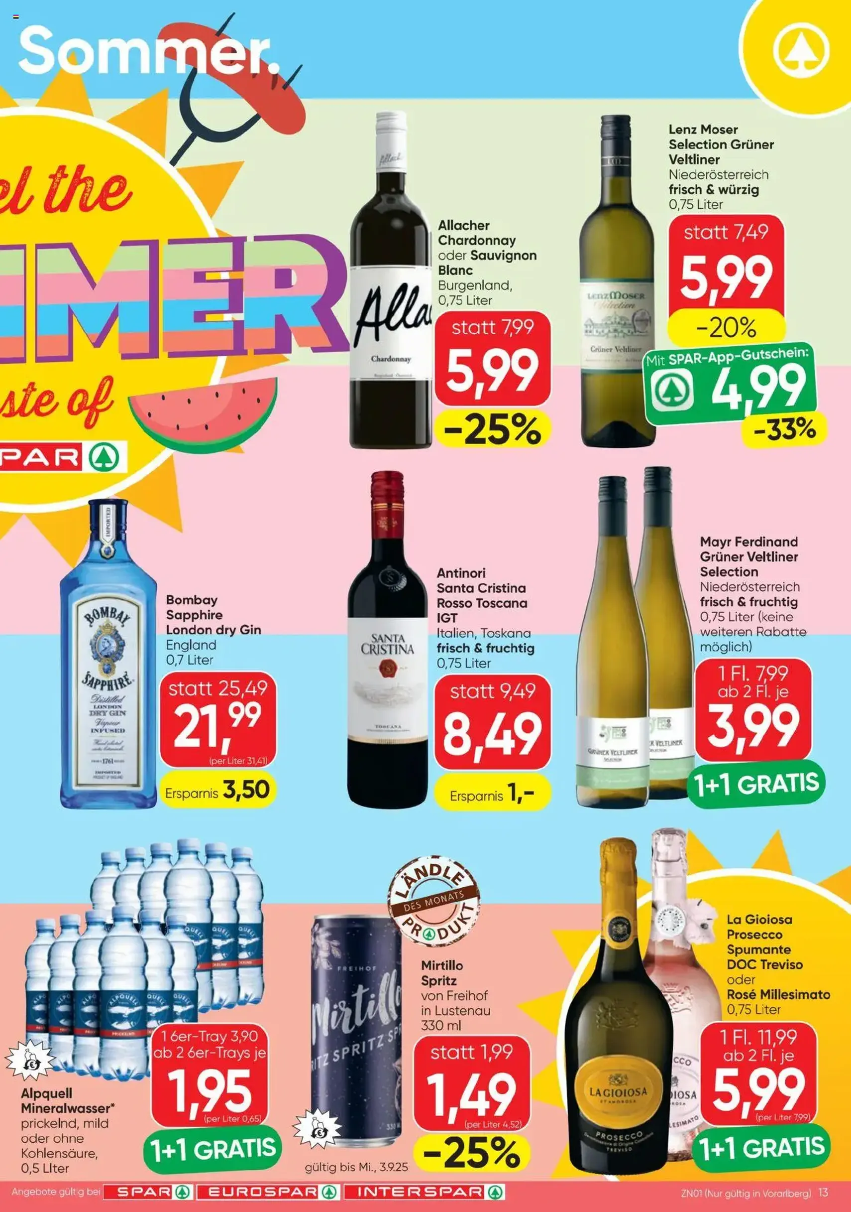 Spar Flugblatt - Gültiger Prospekt ab 14.08.2025, Seite 13 von insgesamt 20