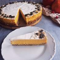 foto voor het recept Pompoen cheesecake met room topping 3/11