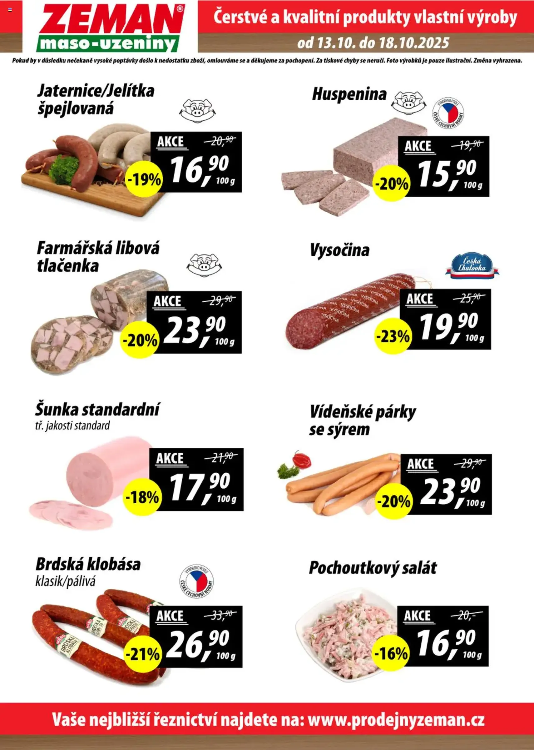 Prodejny Zeman leták - platný leták od 13.10.2025 strana 2 z 2