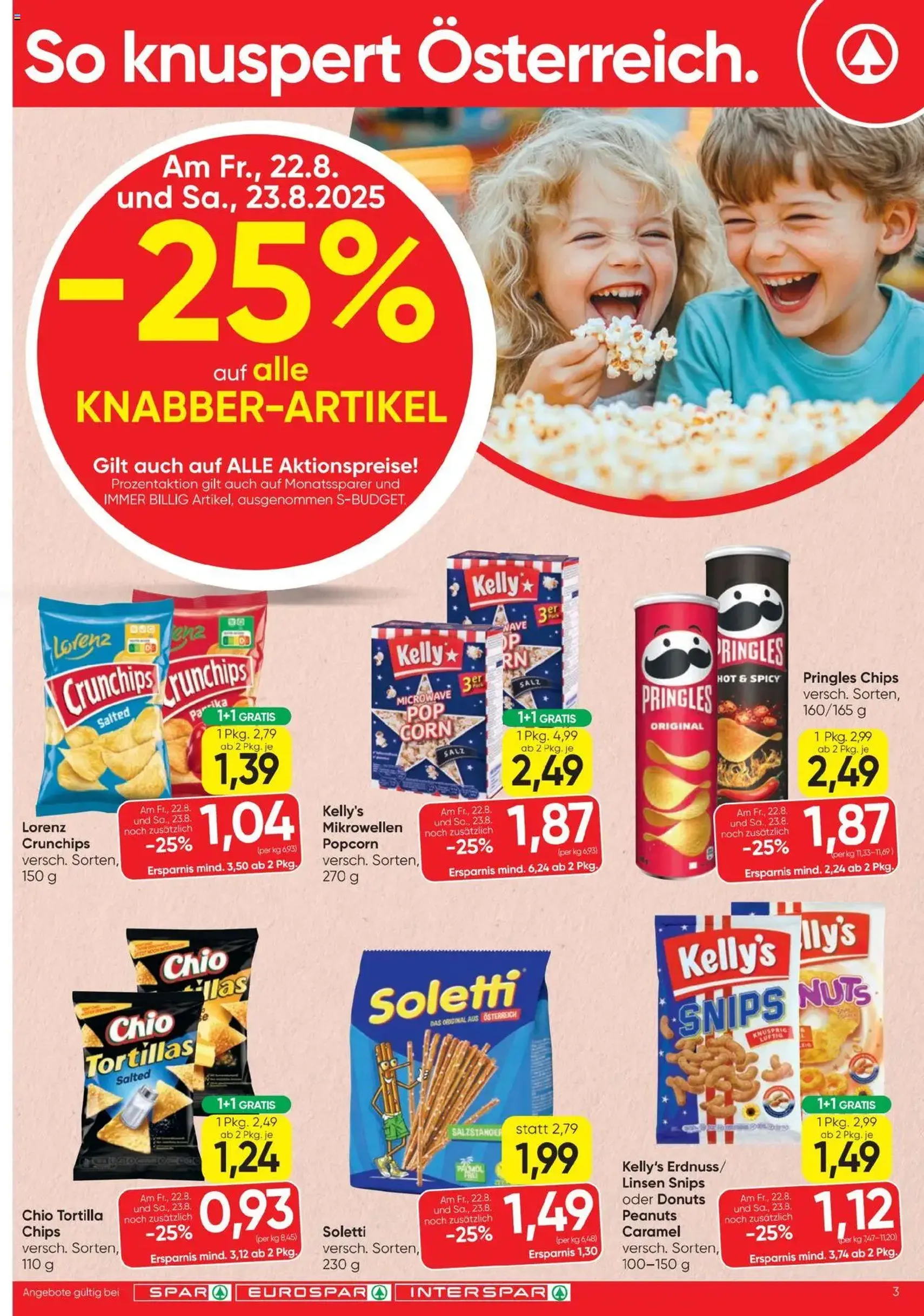 Spar Flugblatt - Gültiger Prospekt ab 21.08.2025, Seite 3 von insgesamt 16 Spar Flugblatt - Gültiger Prospekt ab 21.08.2025, Seite 3 von insgesamt 16