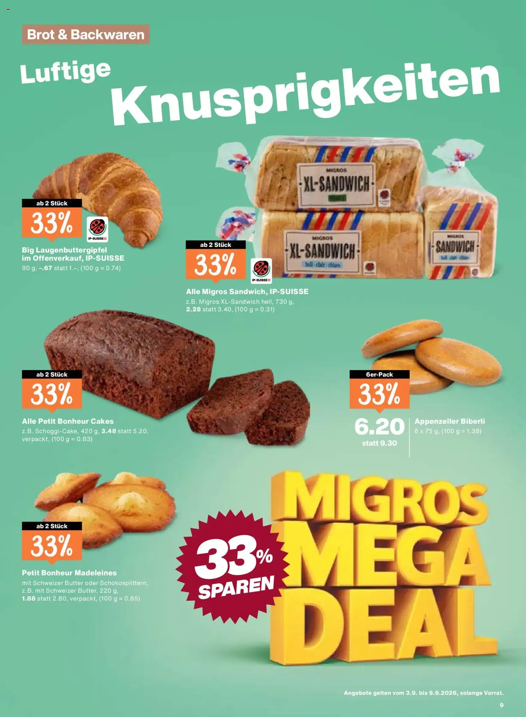 Migros aktionen - Gültiger Prospekt ab 03.09.2026, Seite 9 von insgesamt 20