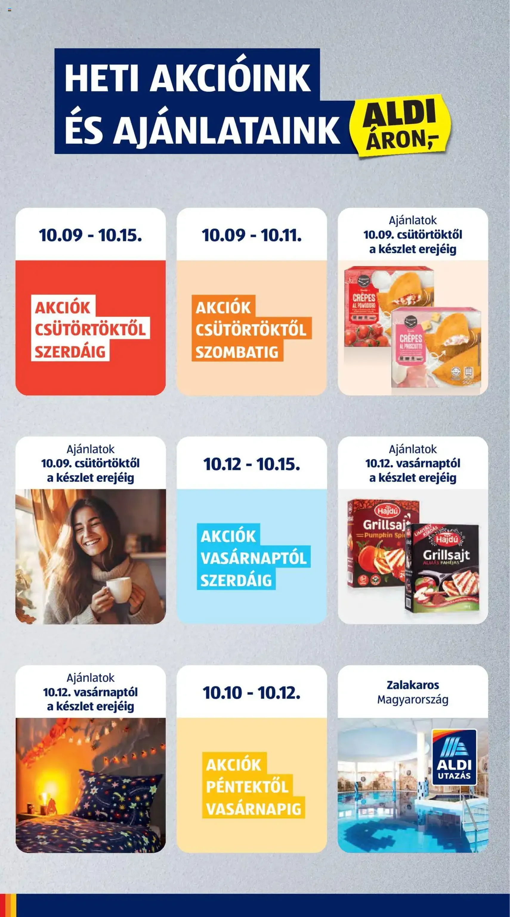 Aldi Akciós újság - 2025.10.09. érvényes szórólap 2 oldal 48 oldalból Aldi Akciós újság - 2025.10.09. érvényes szórólap 2 oldal 48 oldalból