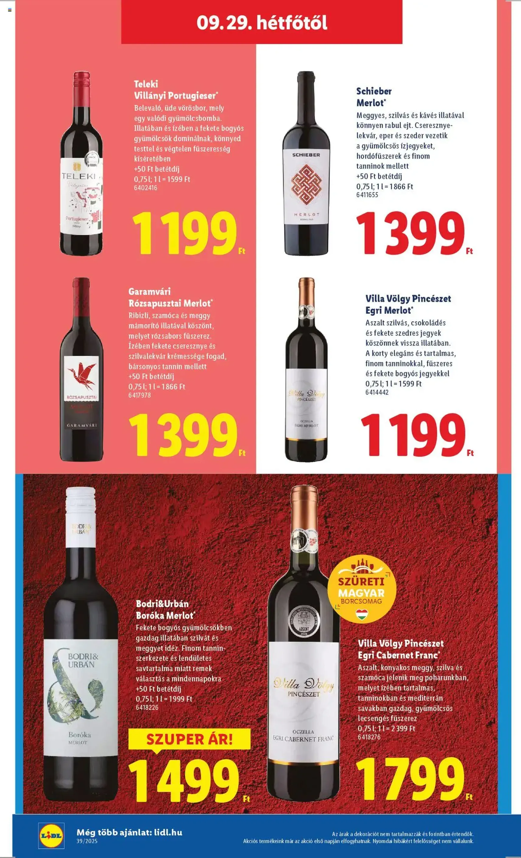 Lidl Akciós újság - 2025.09.25. érvényes szórólap 64 oldal 68 oldalból Lidl Akciós újság - 2025.09.25. érvényes szórólap 64 oldal 68 oldalból