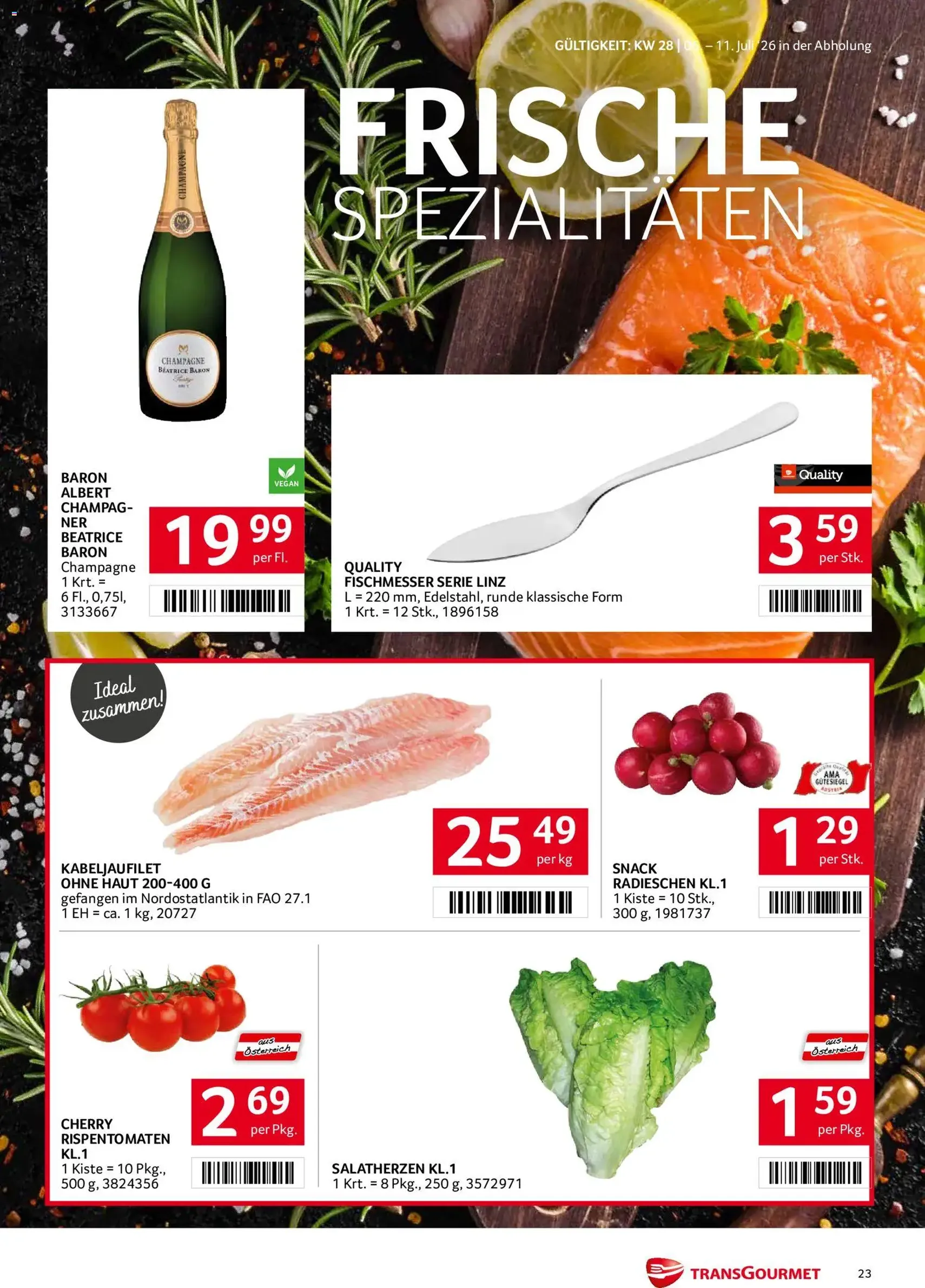 Transgourmet Flugblatt - Gültiger Prospekt ab 06.07.2026, Seite 23 von insgesamt 28