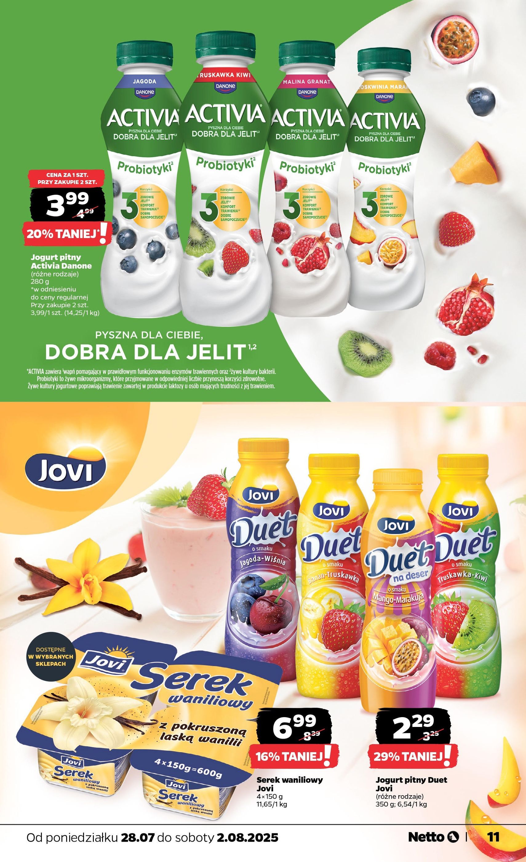 Netto gazetka - Spożywcza - ważny gazetka od 28.07.2025 strona 11 z 31 Netto gazetka - Spożywcza - ważny gazetka od 28.07.2025 strona 11 z 31