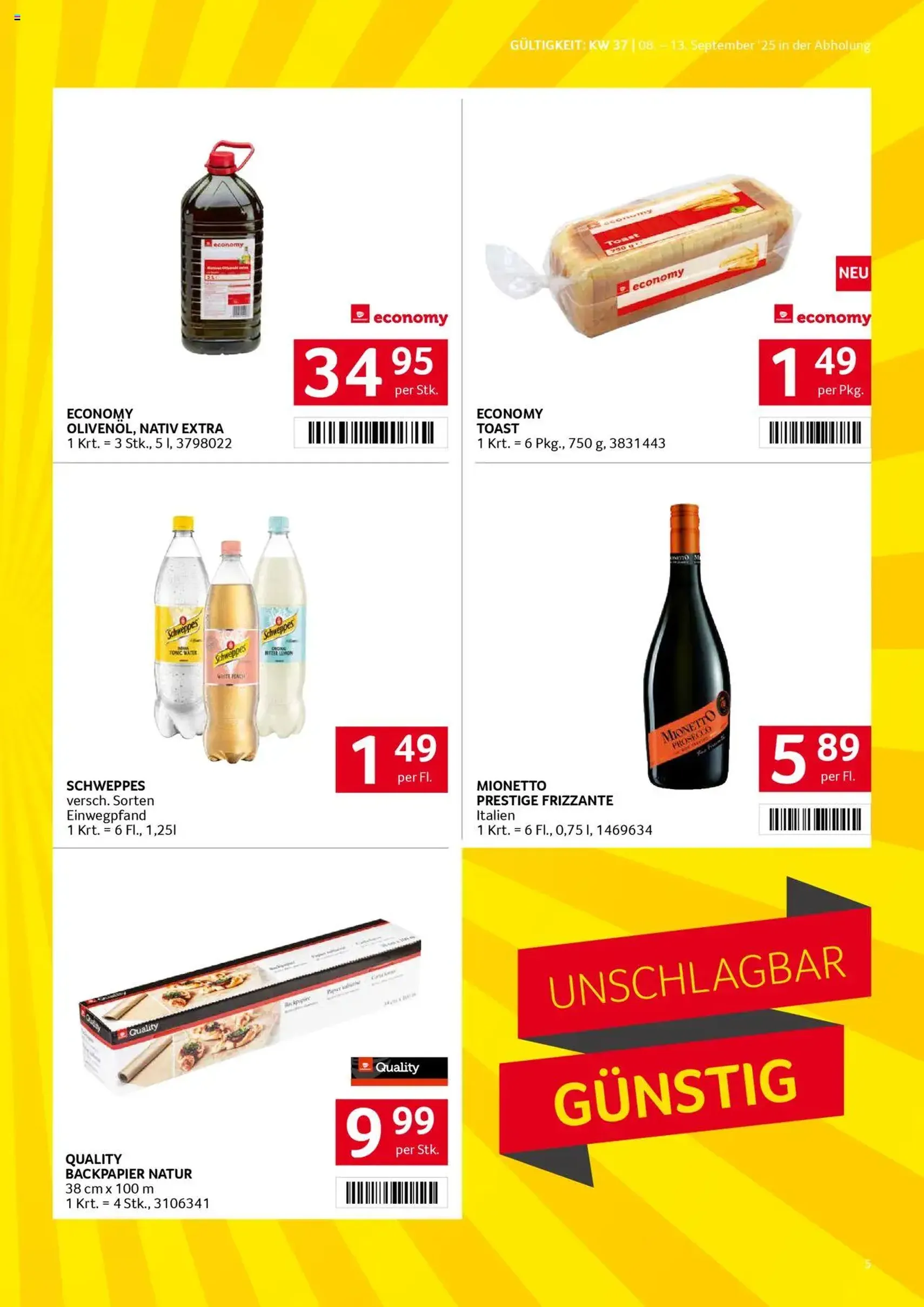 Transgourmet Flugblatt - Gültiger Prospekt ab 07.09.2025, Seite 5 von insgesamt 34