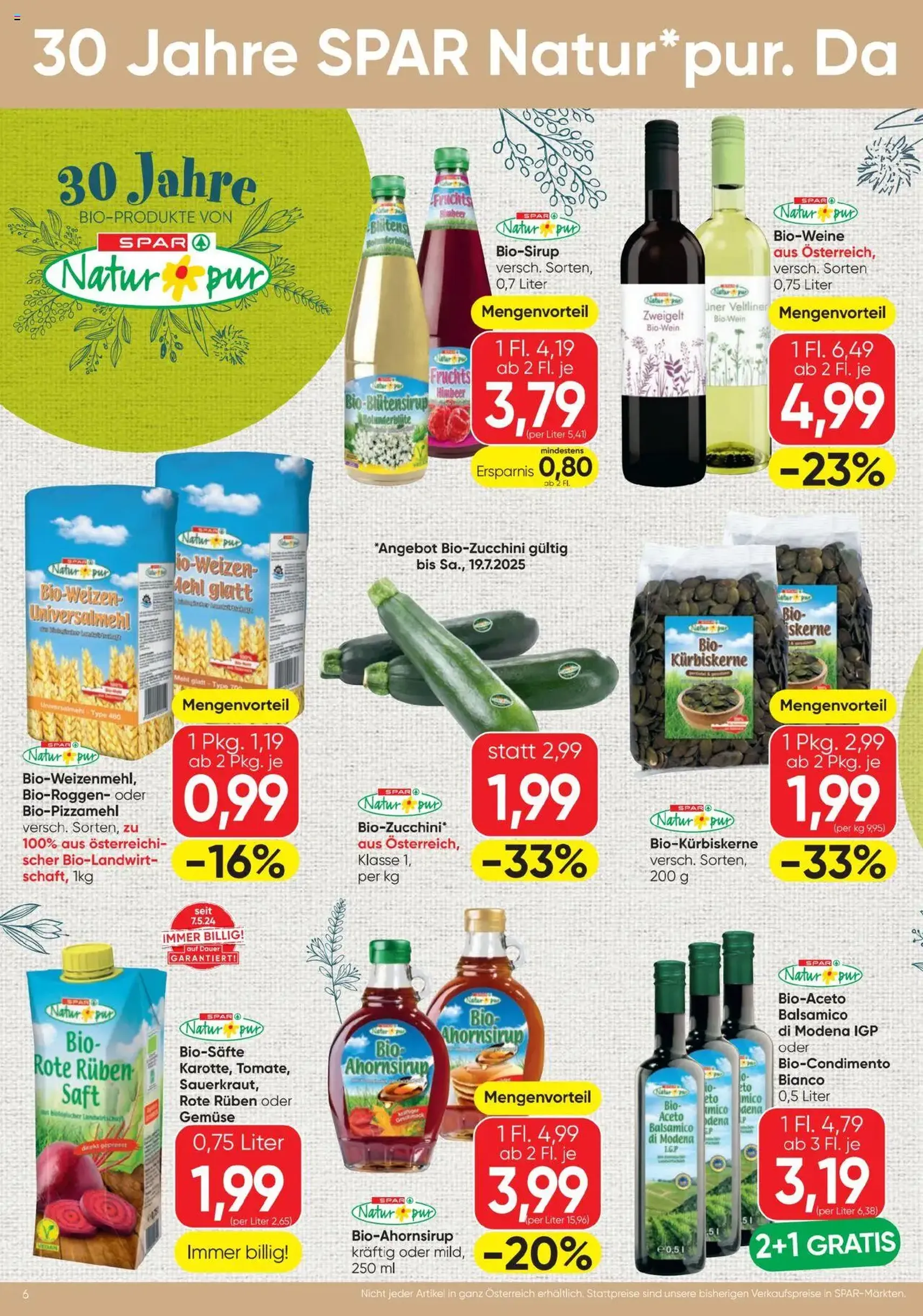 Spar Flugblatt - Gültiger Prospekt ab 17.07.2025, Seite 6 von insgesamt 20 Spar Flugblatt - Gültiger Prospekt ab 17.07.2025, Seite 6 von insgesamt 20