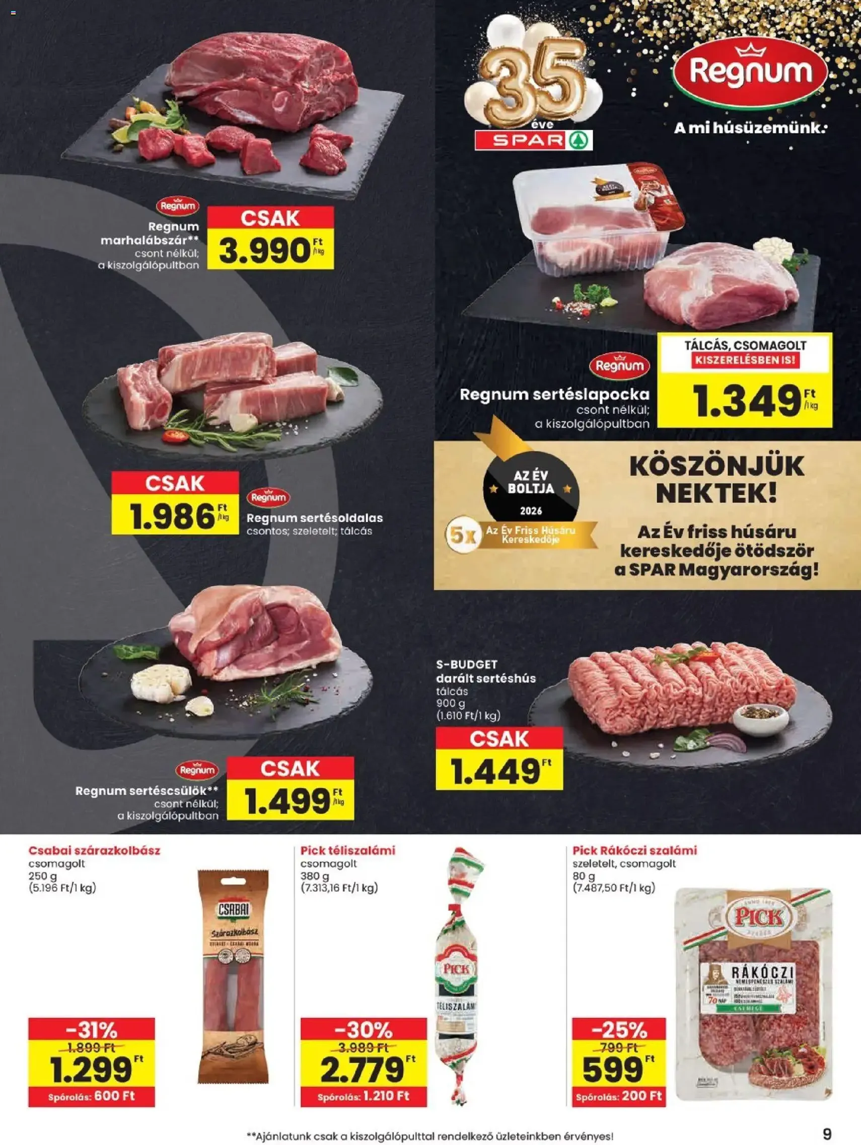 Spar akciós újság - 2026.06.11. érvényes szórólap 9 oldal 20 oldalból