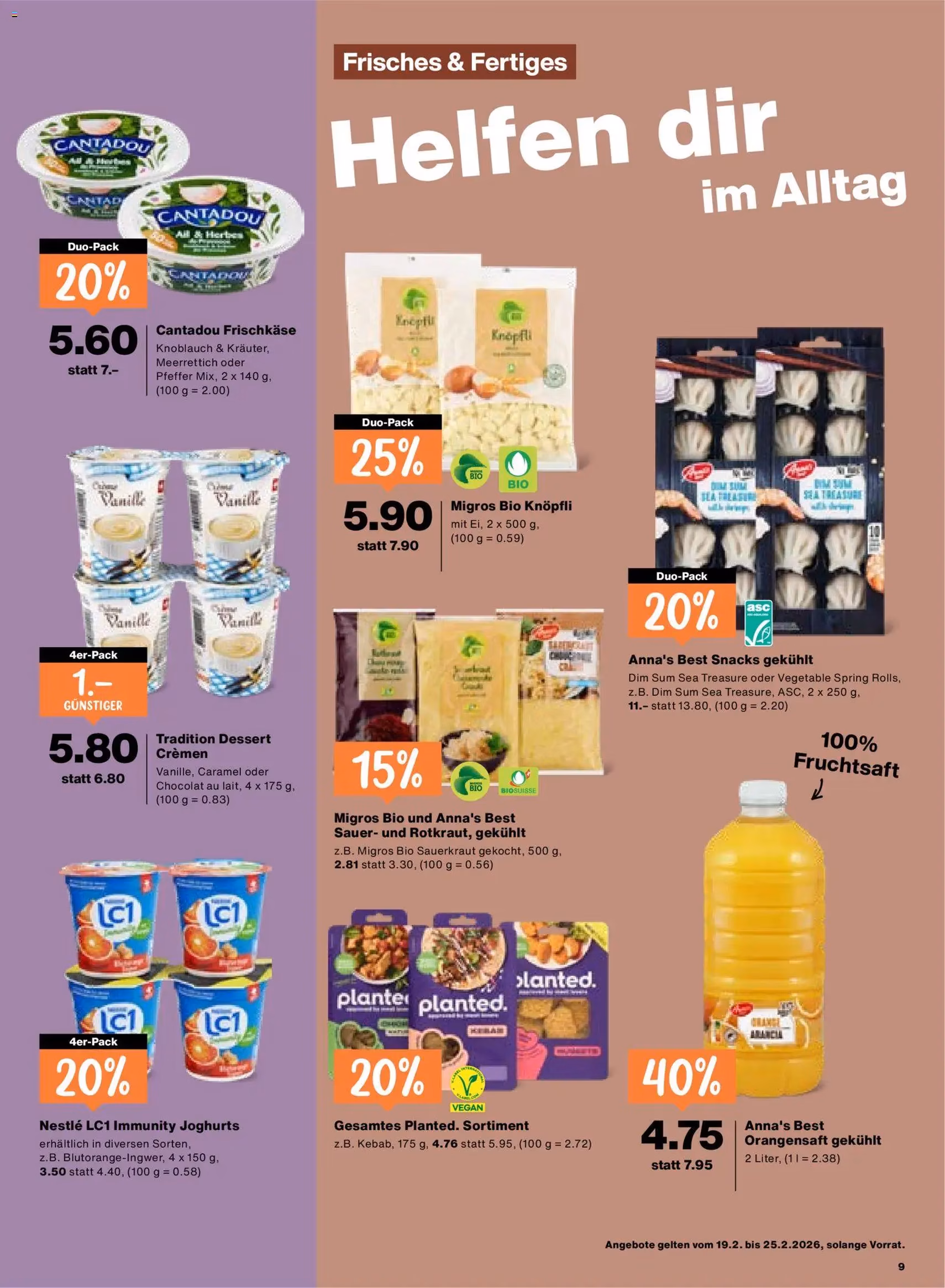 Migros Aktionen - Gültiger Prospekt ab 19.02.2026, Seite 9 von insgesamt 20