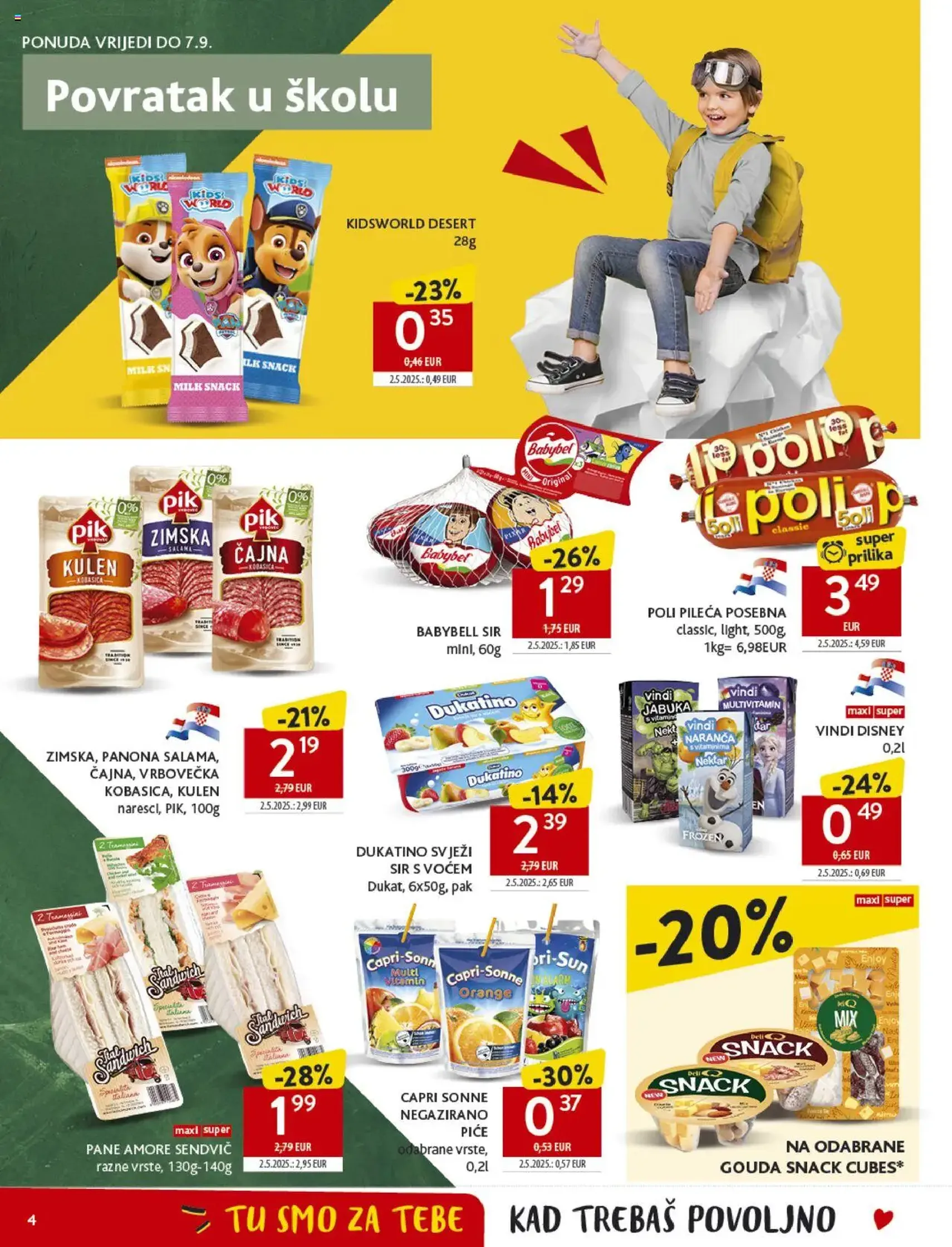 Konzum HR Akciós újság - 2025.08.27. érvényes szórólap 4 oldal 45 oldalból Konzum HR Akciós újság - 2025.08.27. érvényes szórólap 4 oldal 45 oldalból