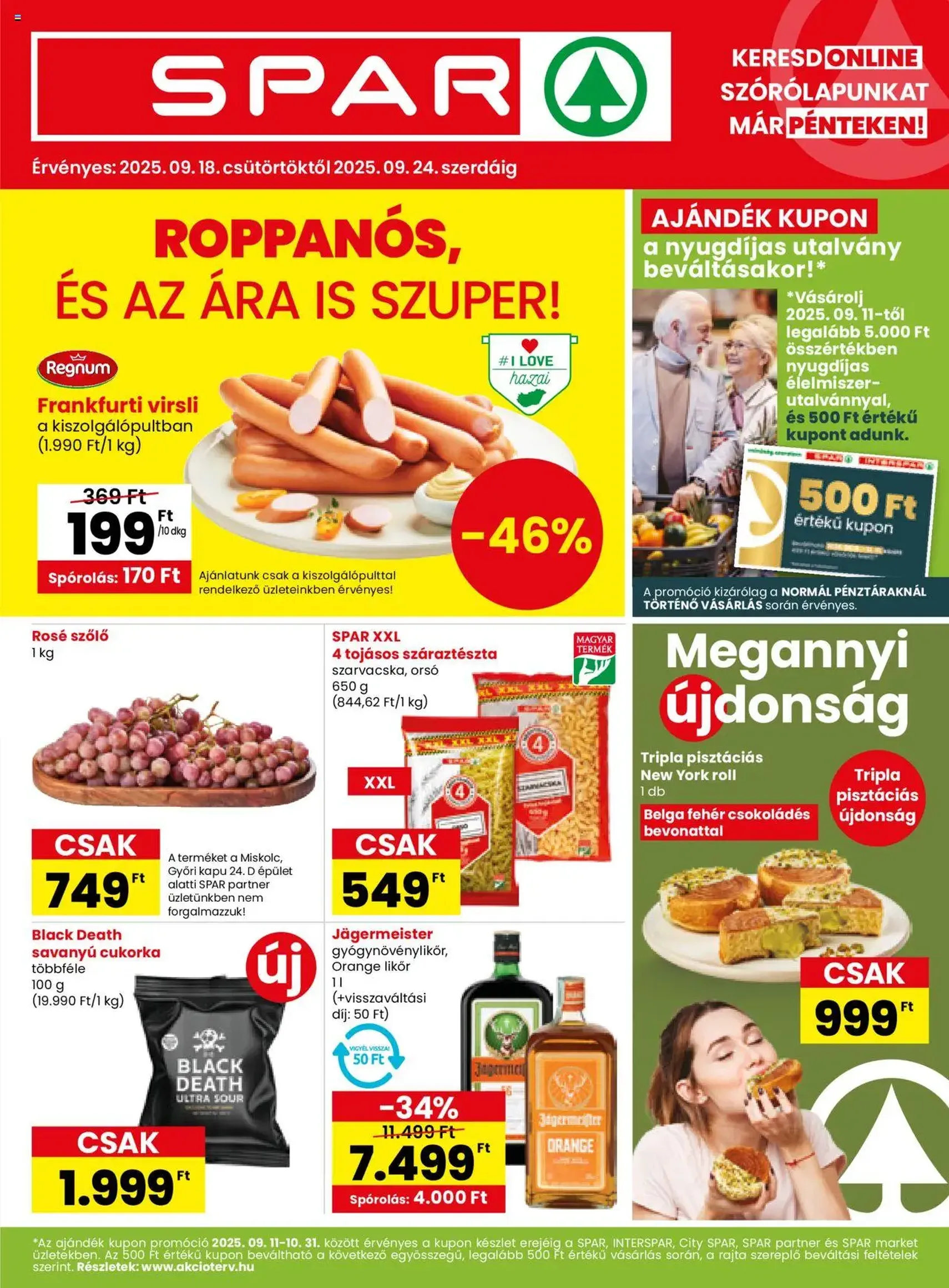 Spar Akciós újság - 2025.09.18. érvényes szórólap 1 oldal 20 oldalból