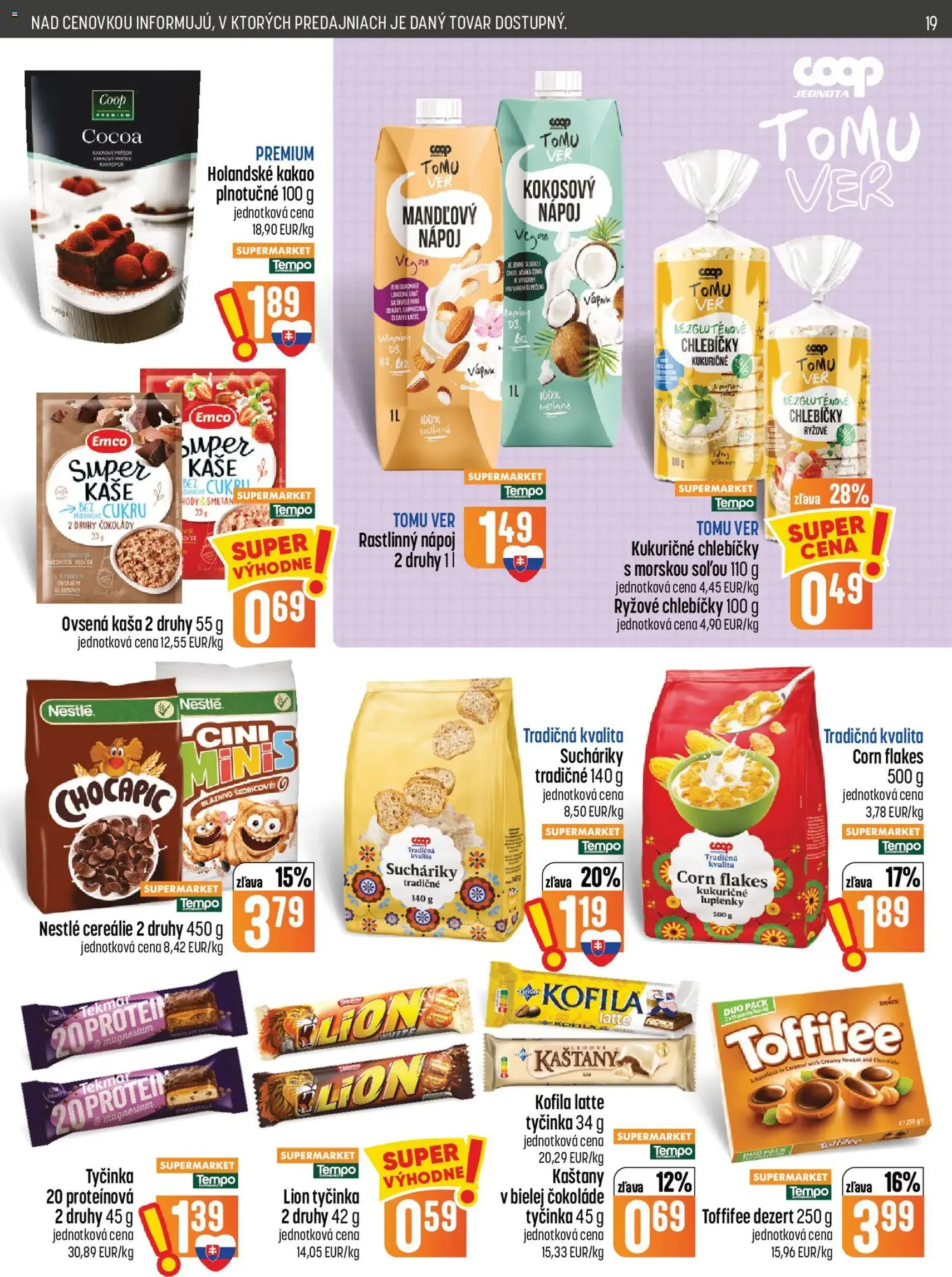 COOP Jednota leták - platný leták od 08.10.2026 strana 19 z 28
