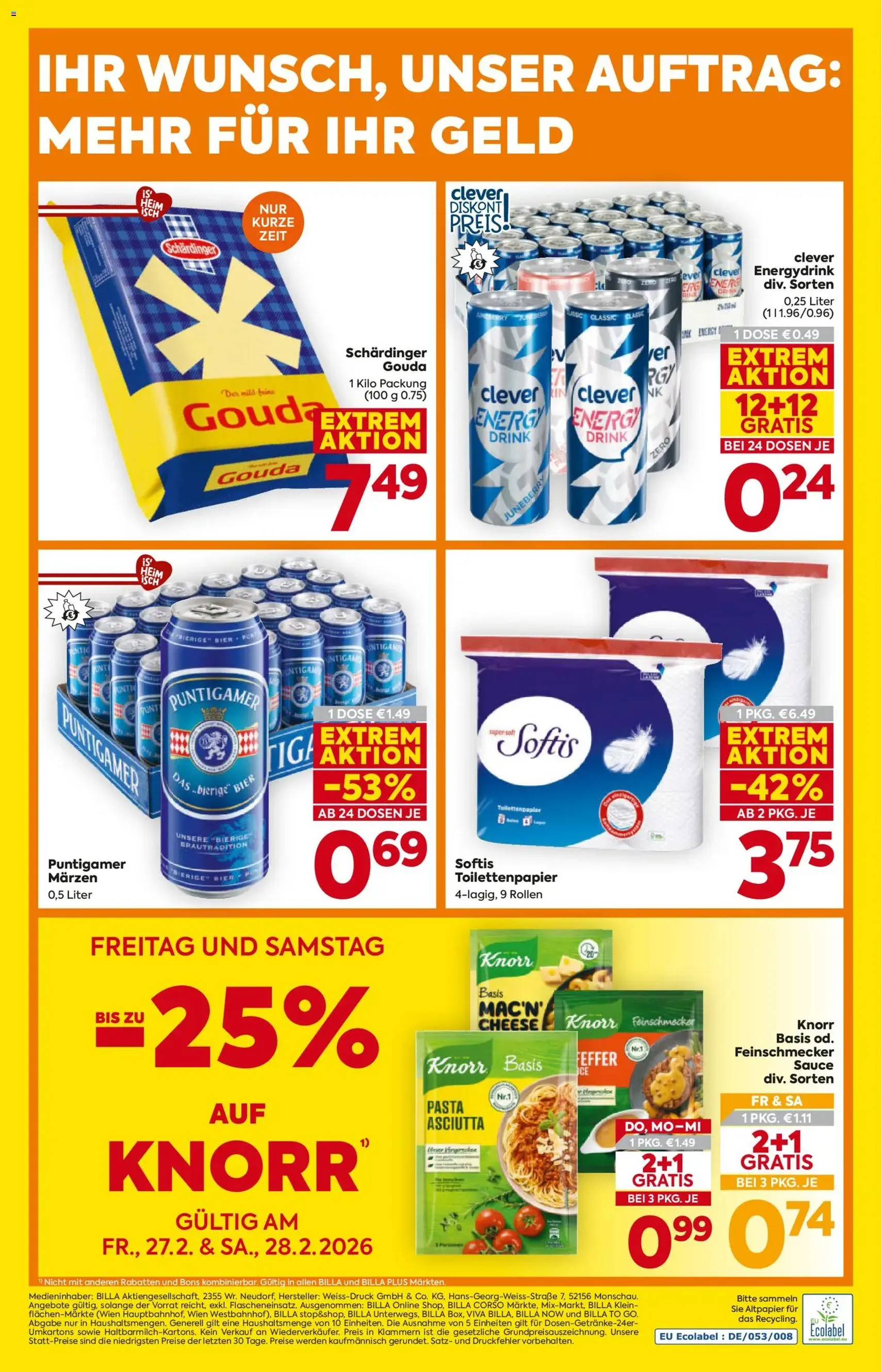 Billa AT Akciós újság - 2026.02.26. érvényes szórólap 16 oldal 16 oldalból