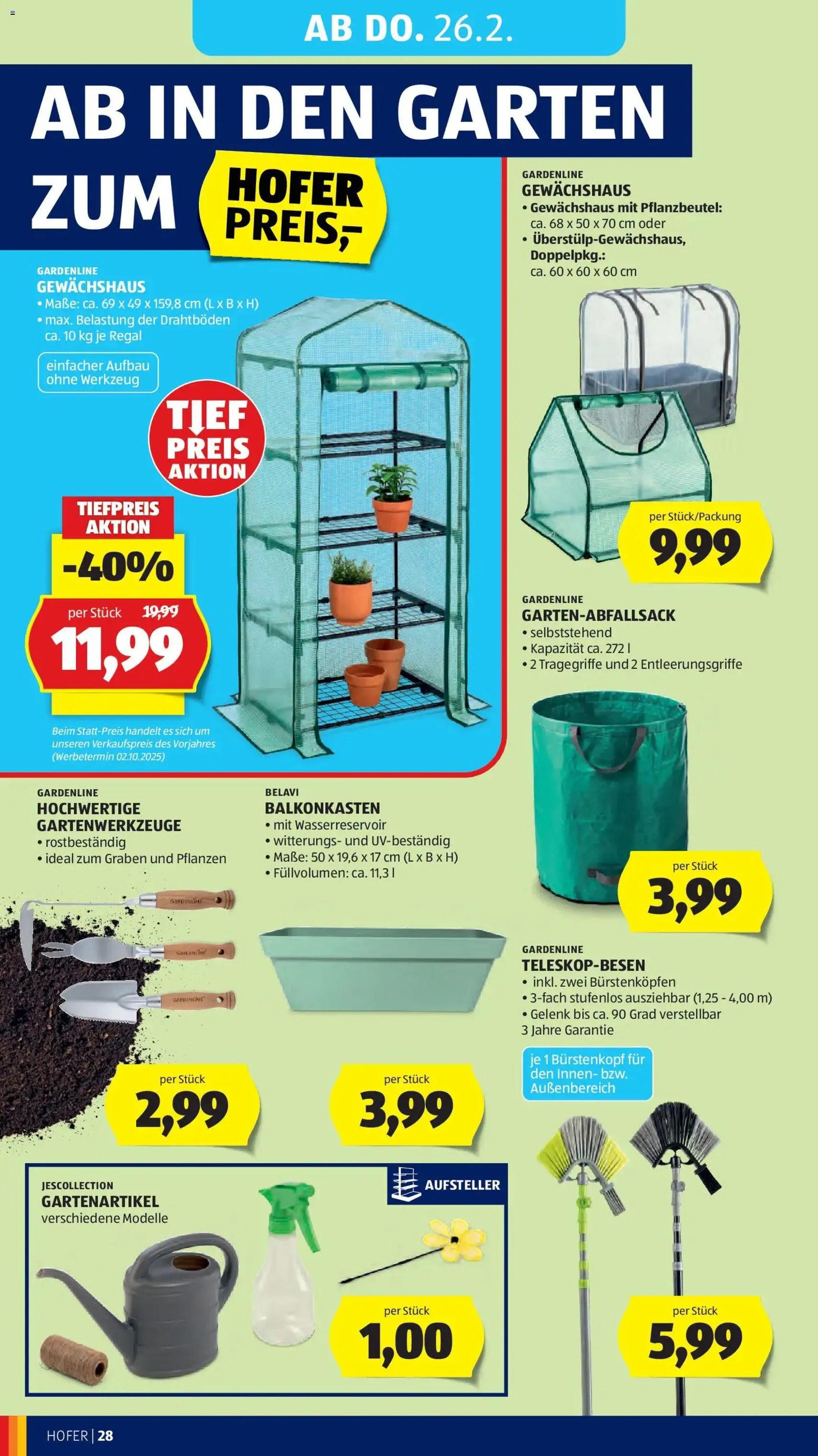 Hofer Flugblatt - Gültiger Prospekt ab 20.02.2026, Seite 32 von insgesamt 37