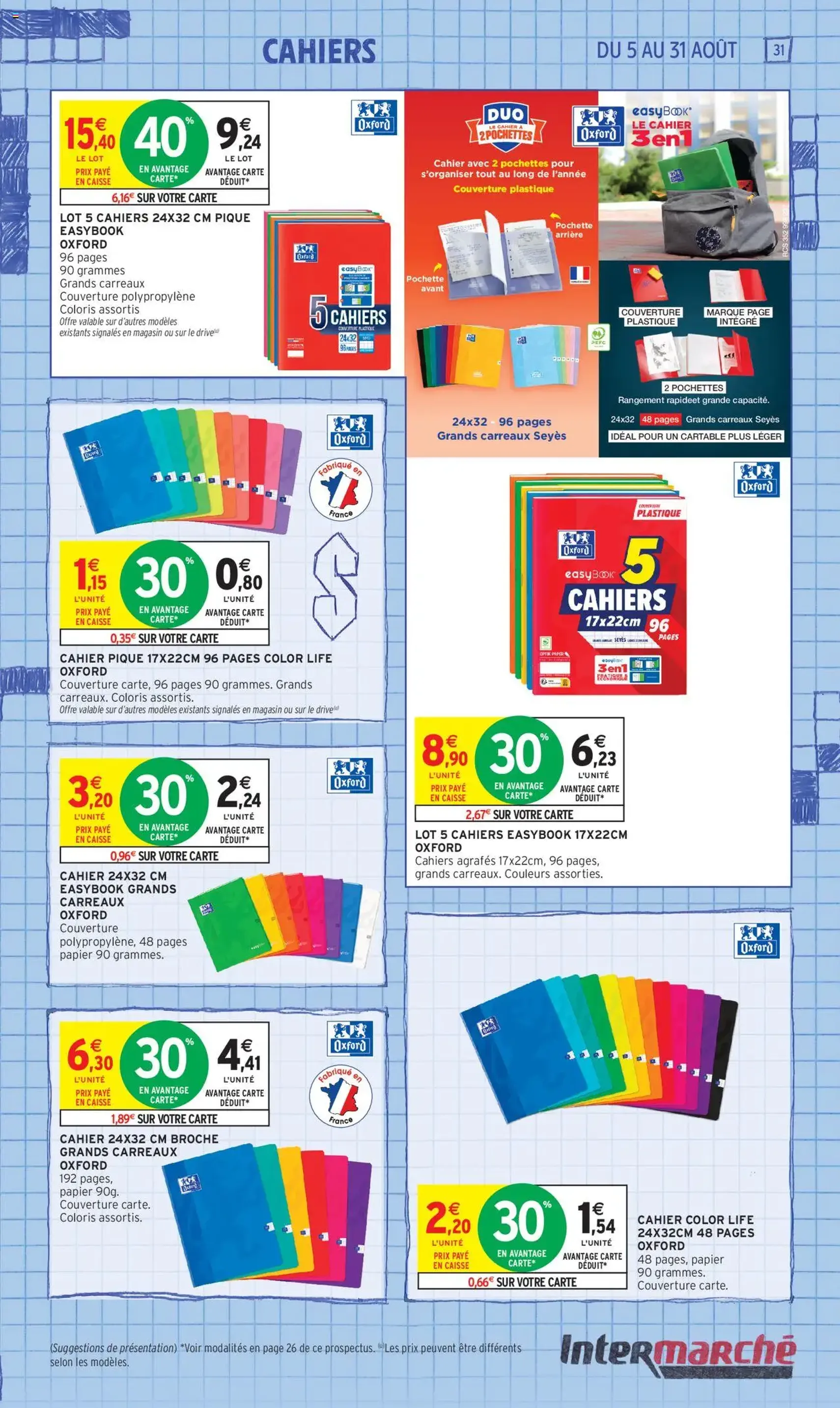 Intermarché - 70% en avantage carte sur une sélection rentrée des classes - brochure valable à partir du 05/08/2025, page 31 sur 60 Intermarché - 70% en avantage carte sur une sélection rentrée des classes - brochure valable à partir du 05/08/2025, page 31 sur 60
