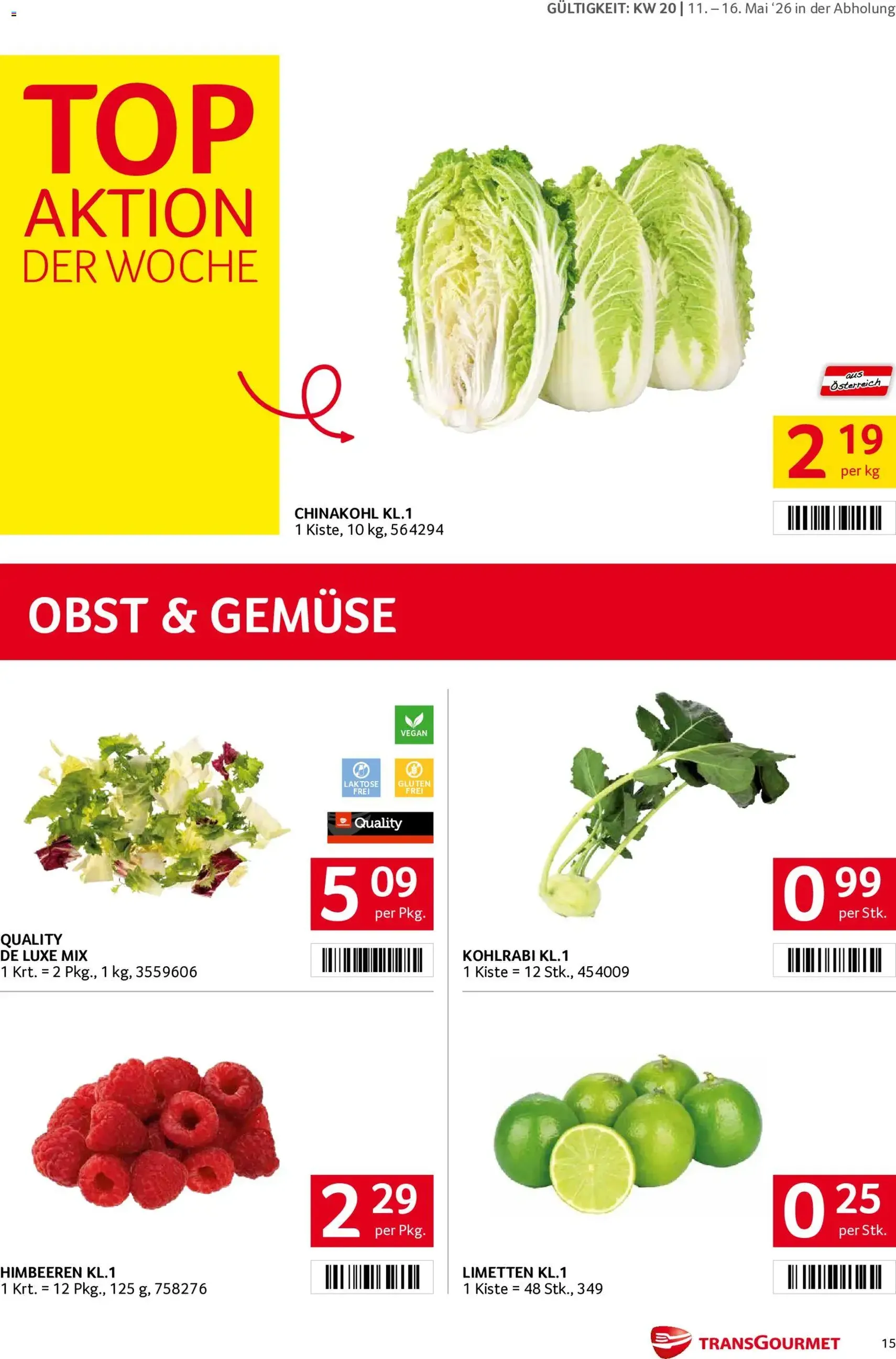 Transgourmet Flugblatt - Gültiger Prospekt ab 11.05.2026, Seite 15 von insgesamt 40