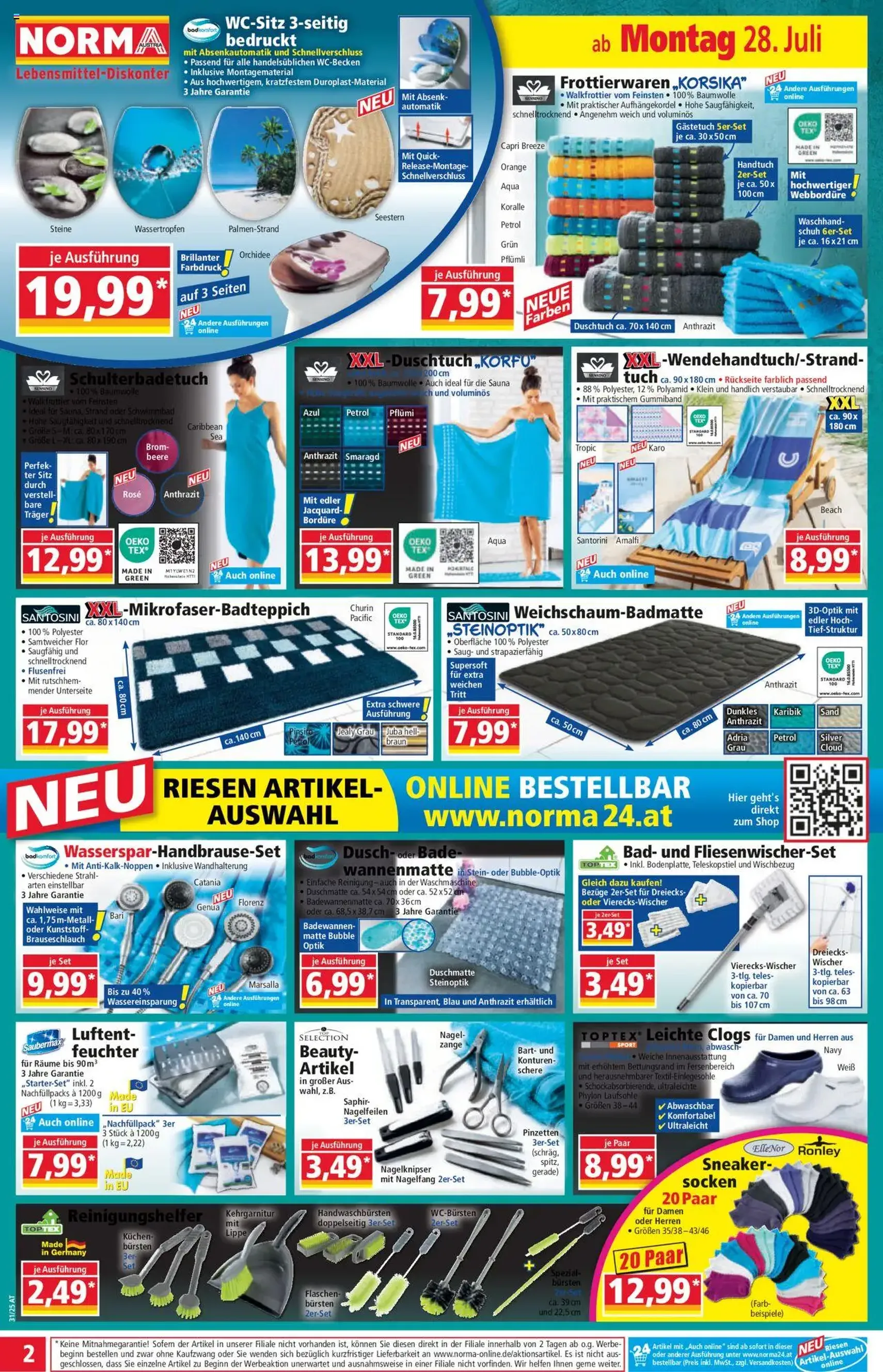 Norma Flugblatt - Gültiger Prospekt ab 28.07.2025, Seite 2 von insgesamt 18 Norma Flugblatt - Gültiger Prospekt ab 28.07.2025, Seite 2 von insgesamt 18