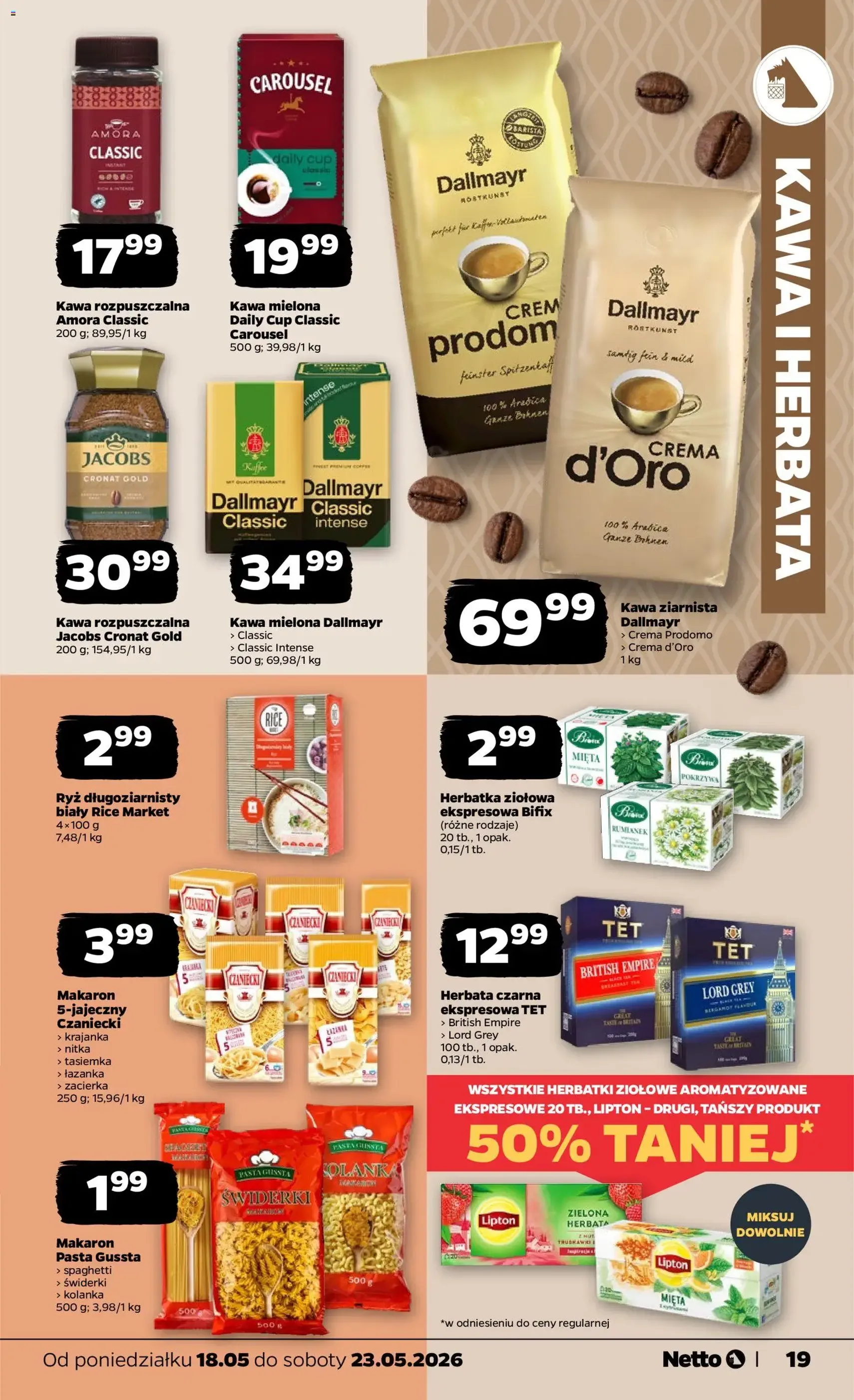 Netto gazetka od poniedziałku spożywcza - ważny gazetka od 18.05.2026 strona 19 z 38