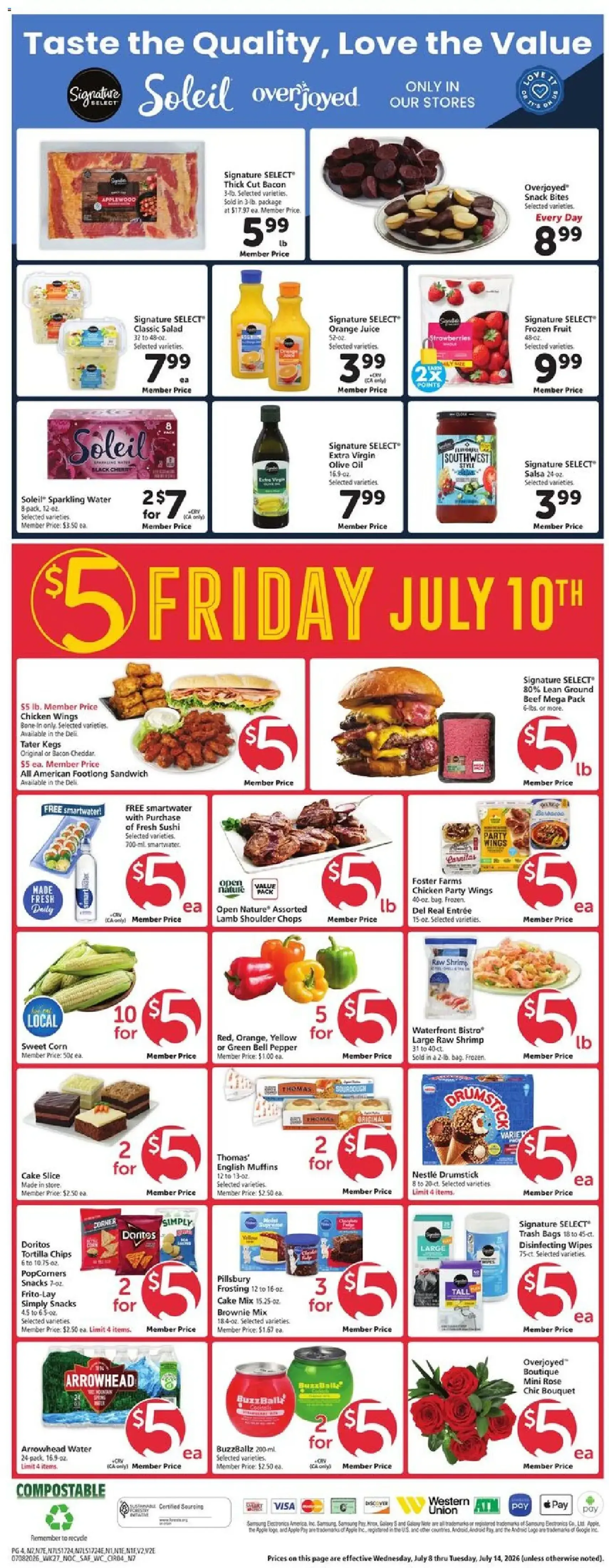 Safeway Weekly Ad - valid flyer from 07/08/2026, page 4 of 10