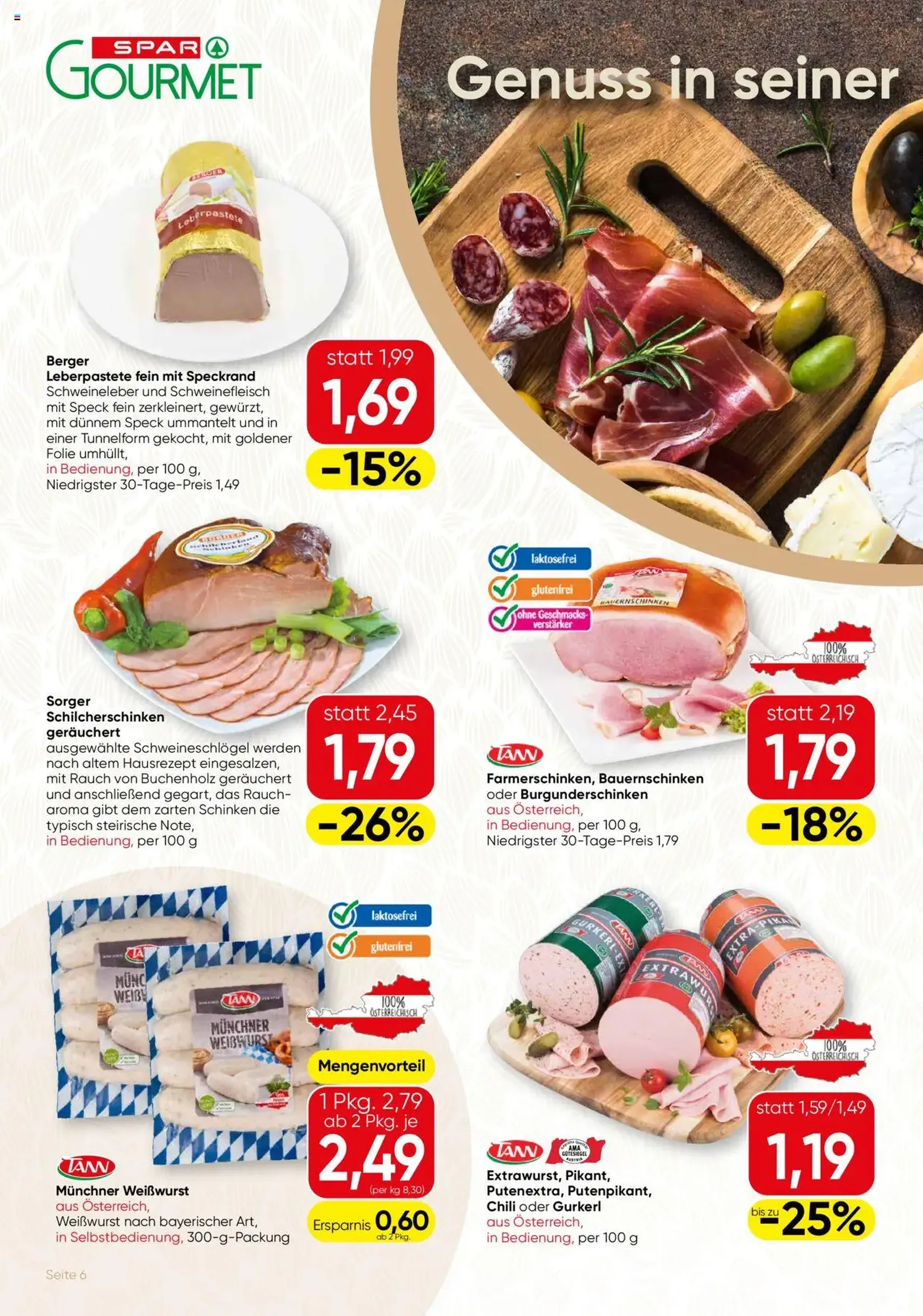SPAR Gourmet Flugblatt - Gültiger Prospekt ab 11.09.2025, Seite 6 von insgesamt 12