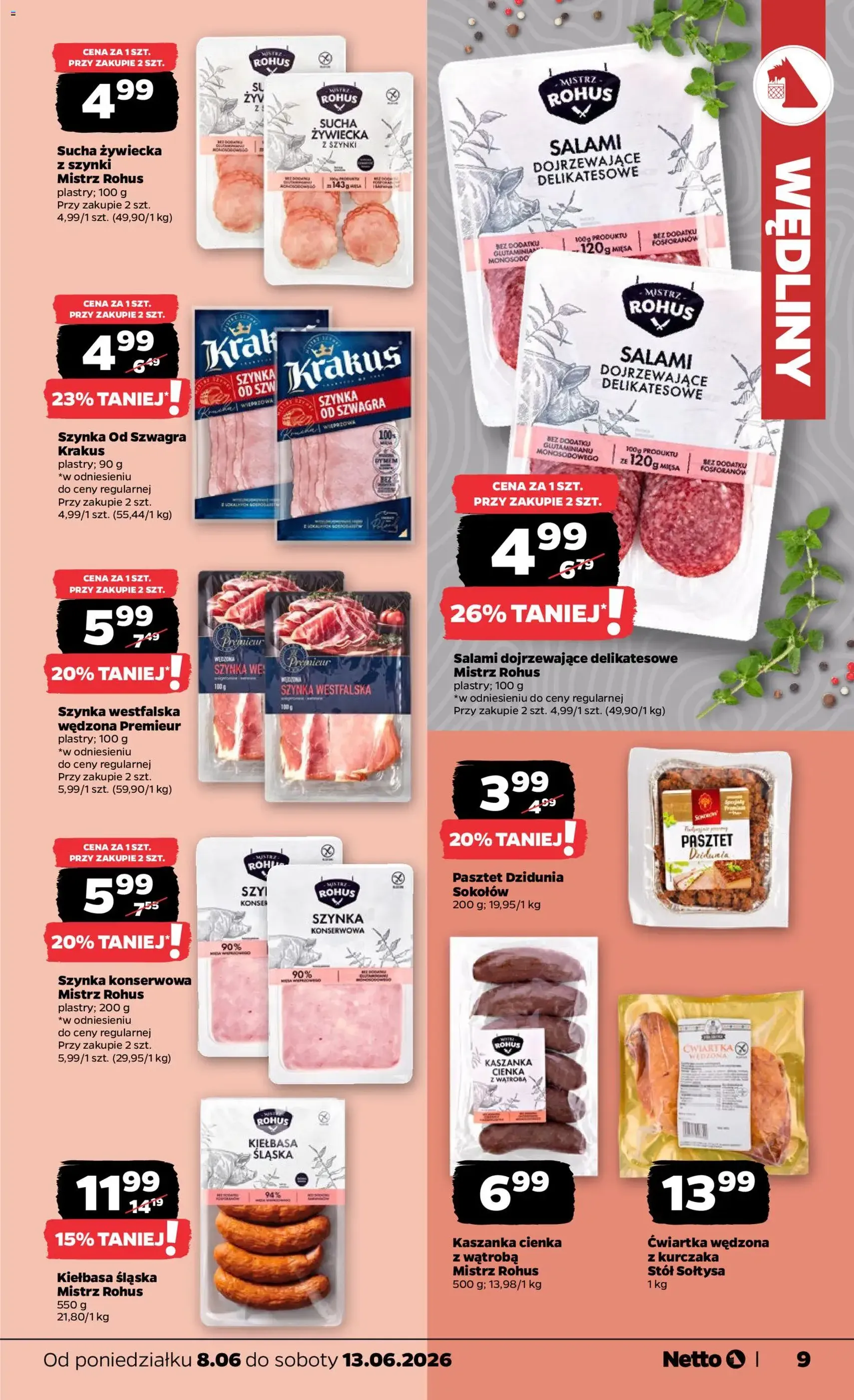 Netto gazetka od poniedziałku spożywcza - ważny gazetka od 08.06.2026 strona 9 z 41