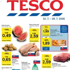 Tesco Hypermarket - leták - náhľad letáku platný od 22.07.2026